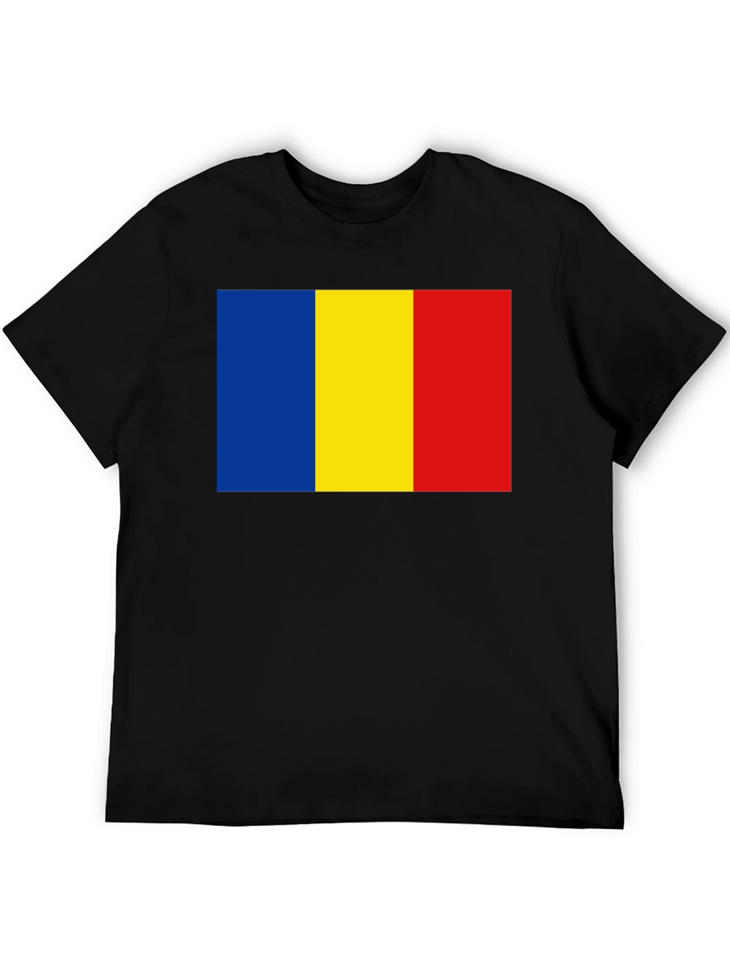 Romania Flag T-Shirt - Black Casual Tee