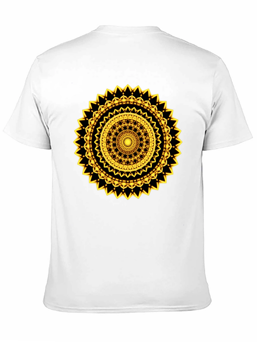 Geometric Mandala Graphic Tee - Black