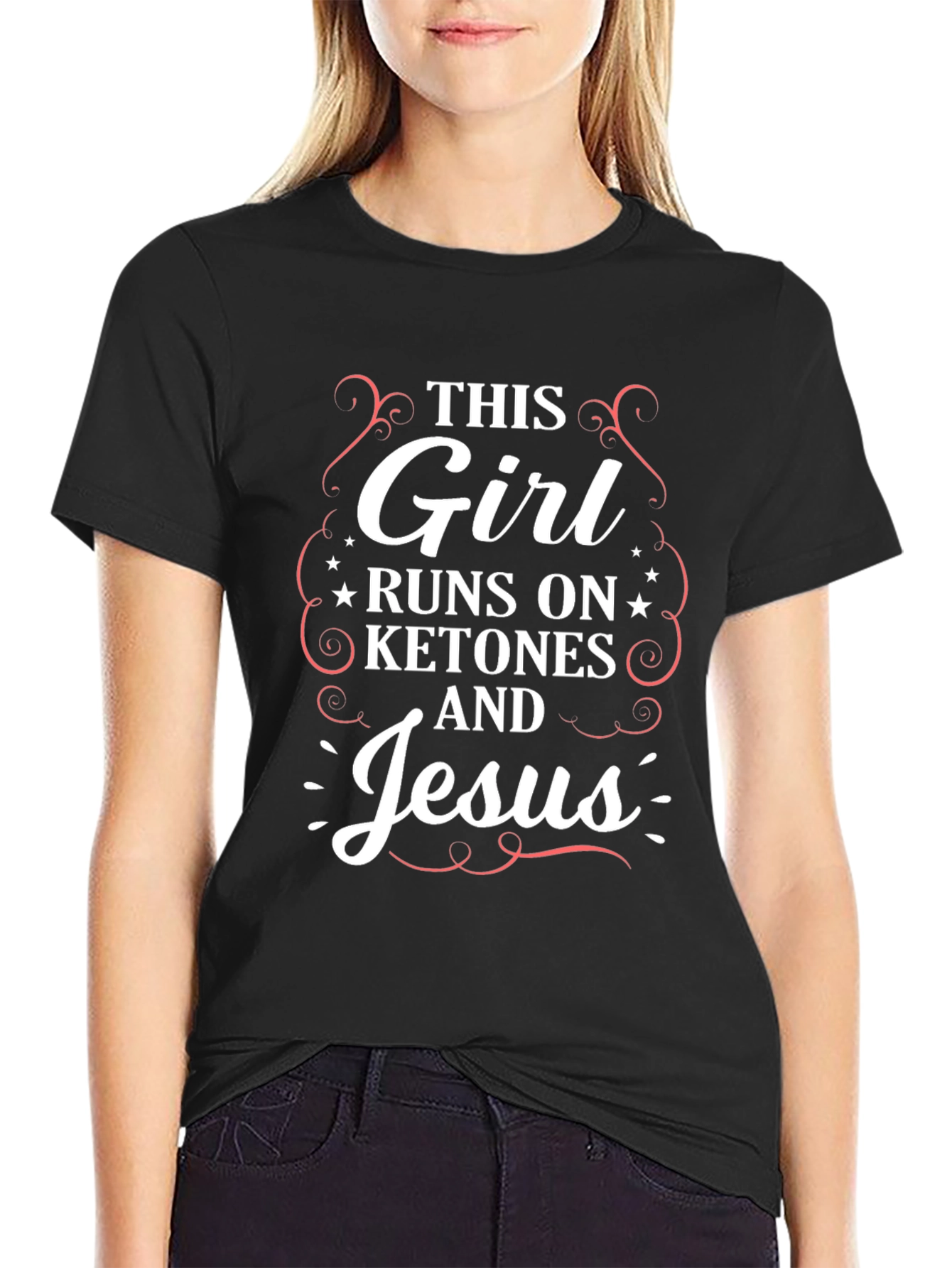 This Girl Runs on Ketones and Jesus T-Shirt