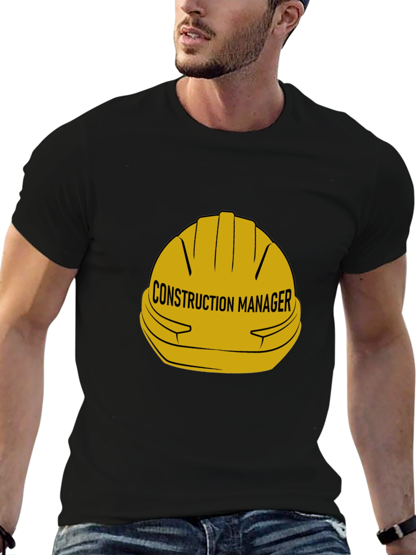 Construction Manager Hard Hat Graphic T-Shirt