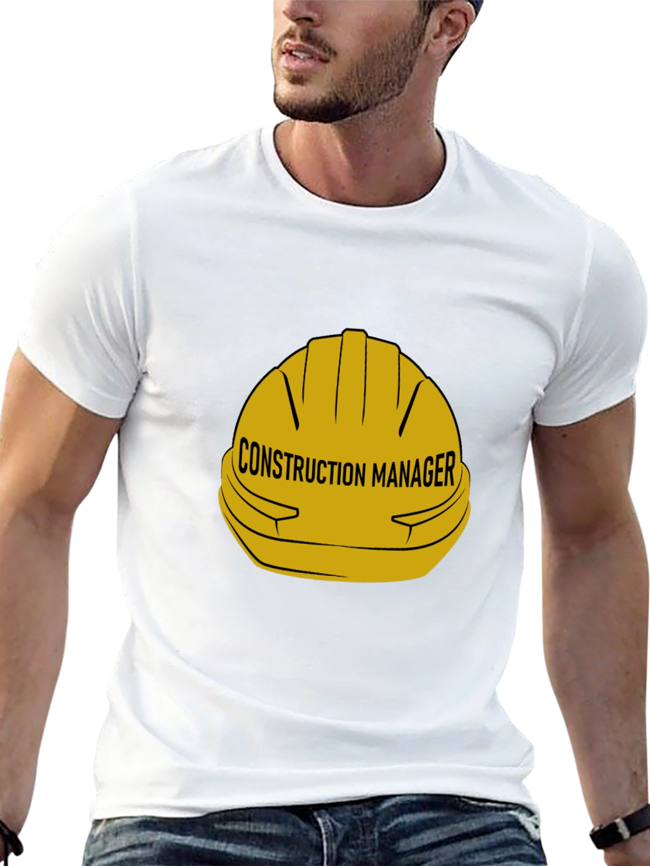 Construction Manager Hard Hat Graphic T-Shirt
