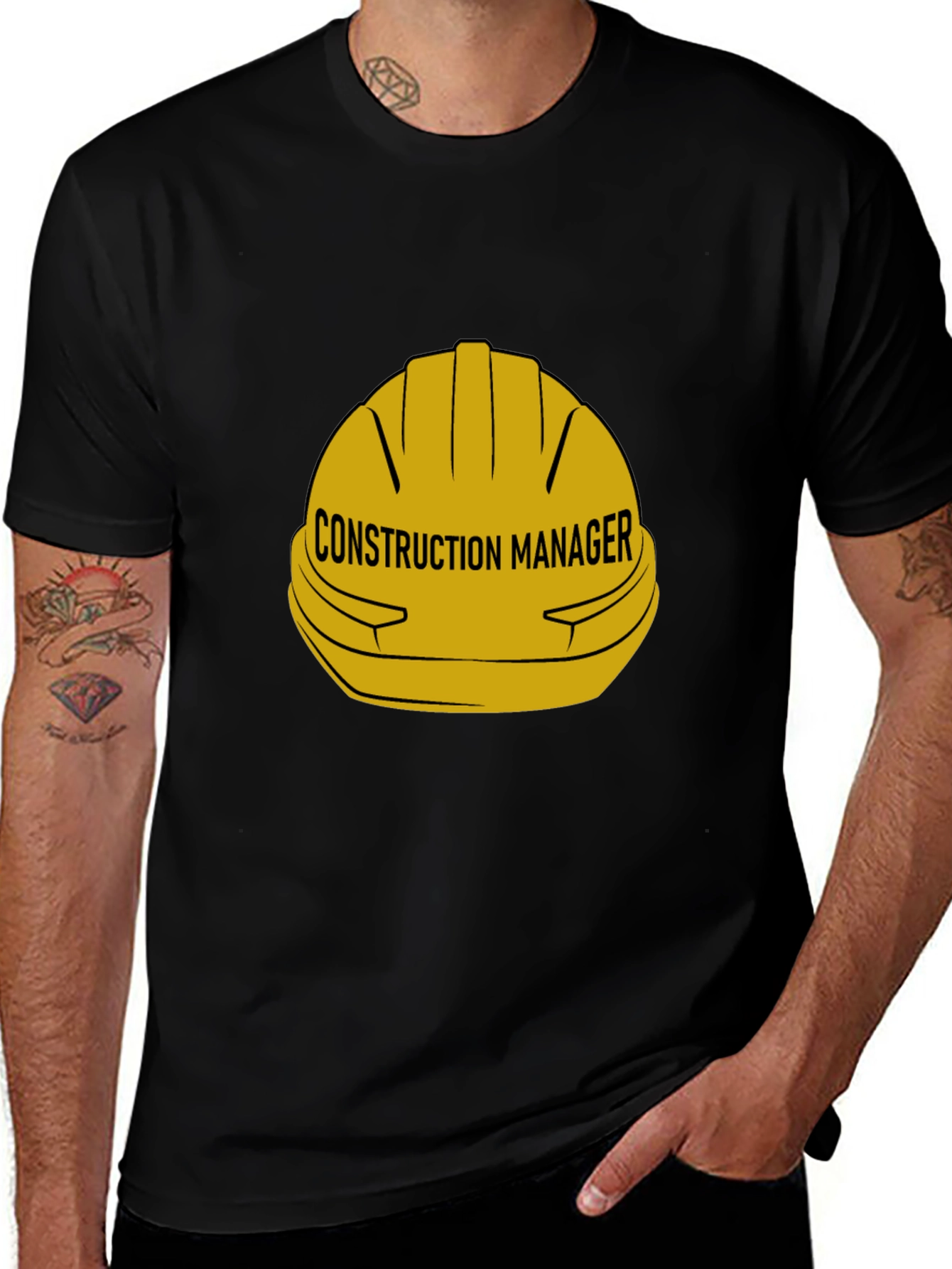 Construction Manager Hard Hat Graphic T-Shirt
