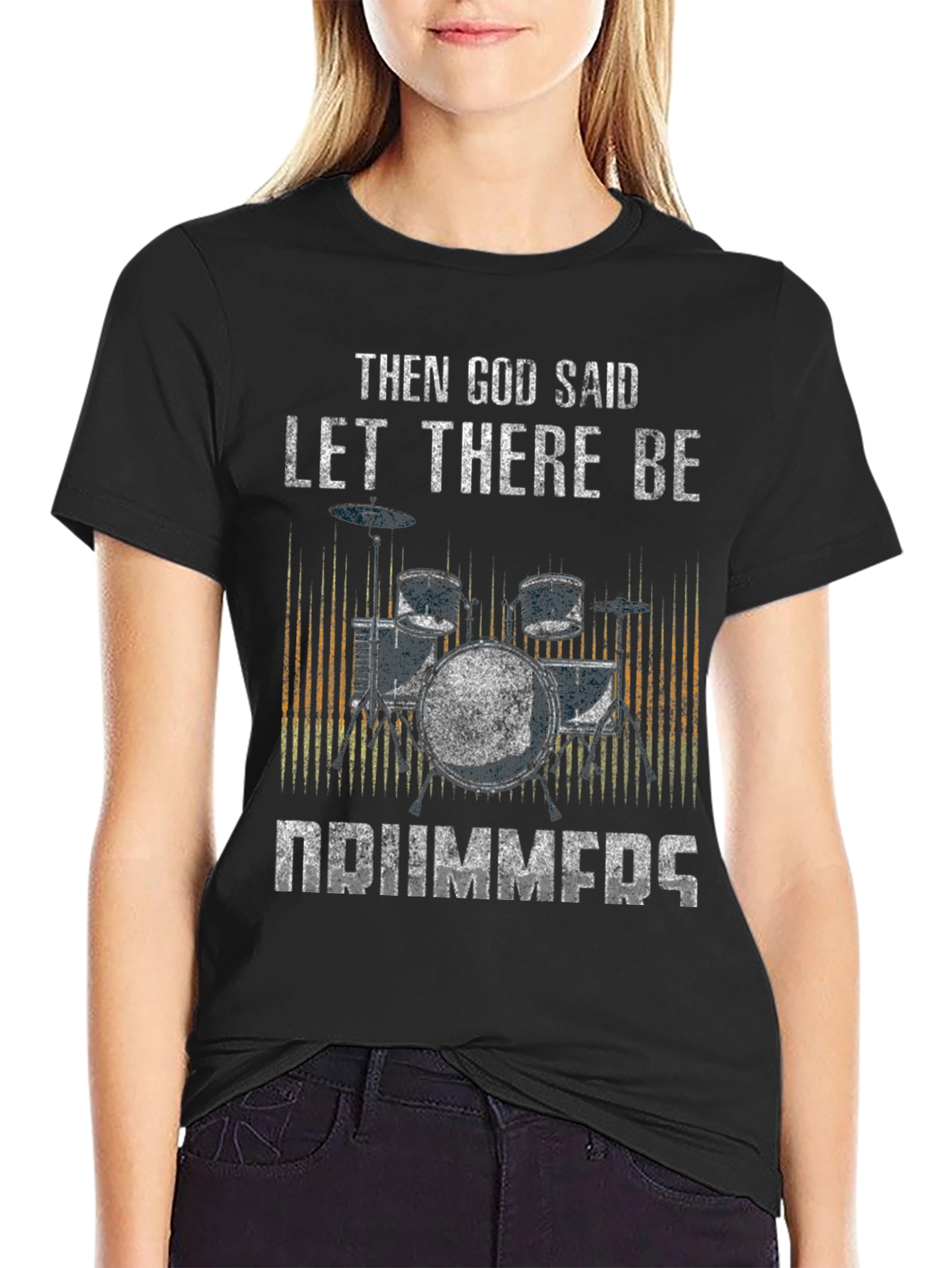 Drummer Graphic Tee - Let There Be Drummers T-Shirt