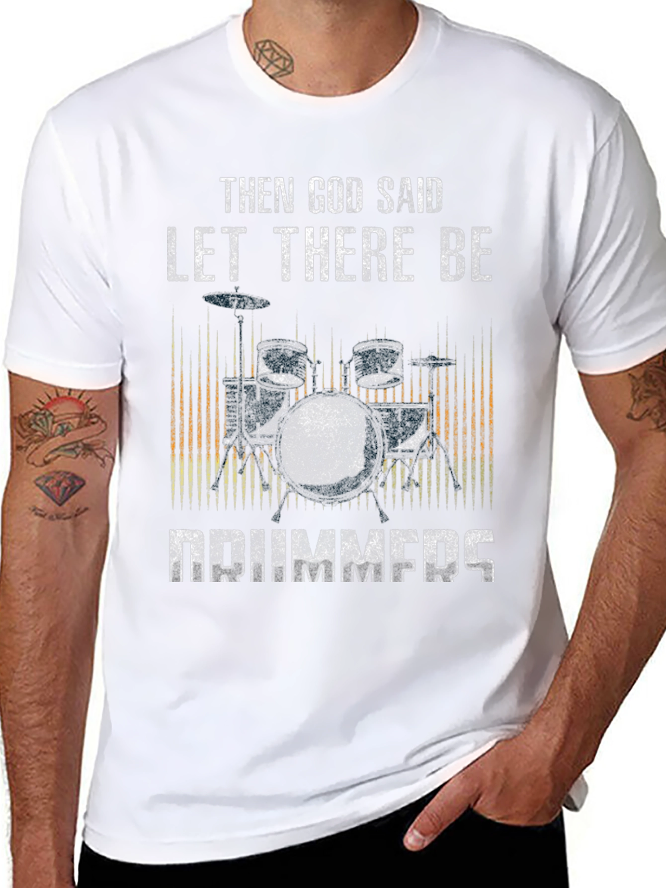 Drummer Graphic Tee - Let There Be Drummers T-Shirt