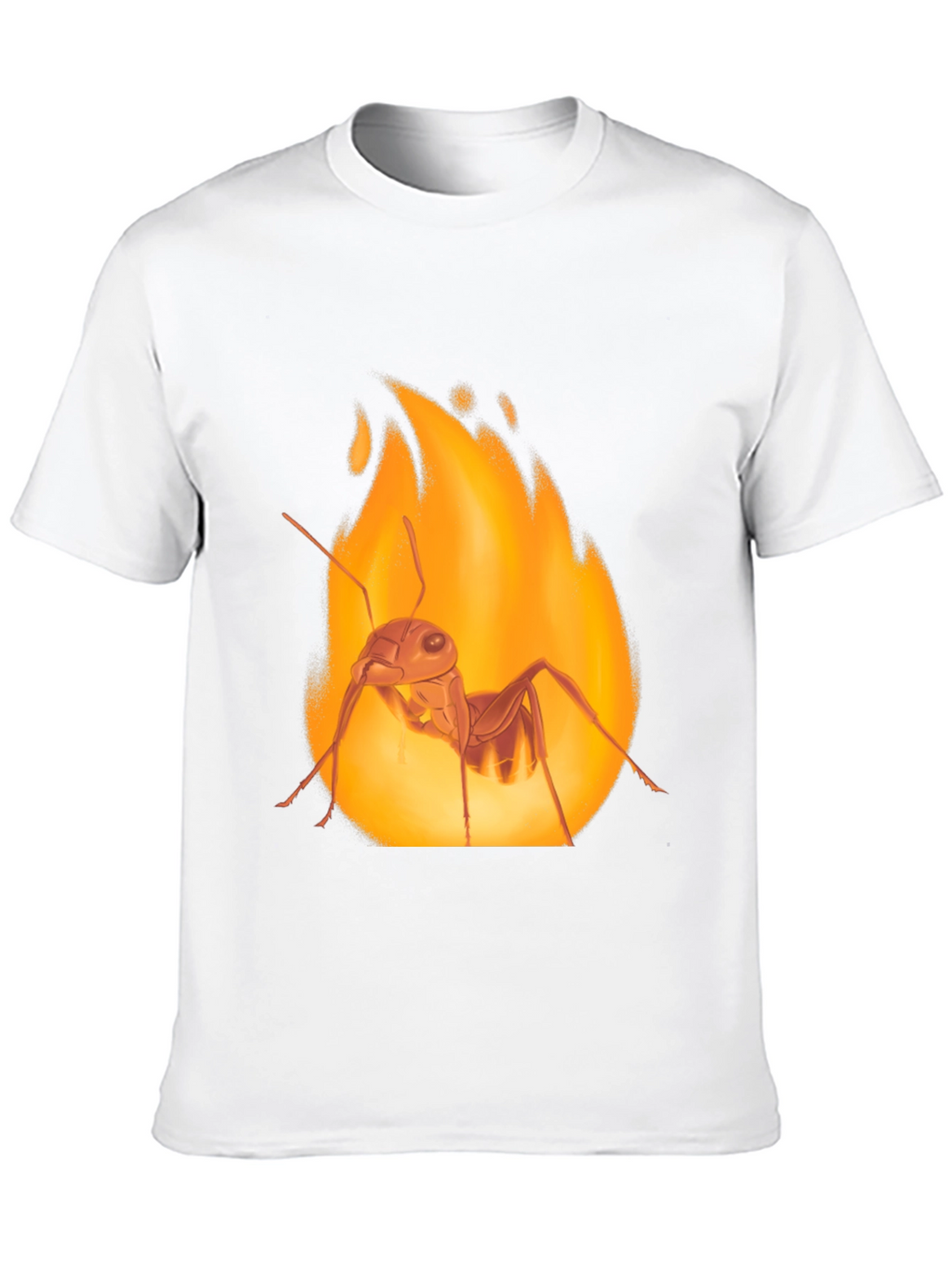 Fiery Ant Graphic Tee - Bold Black Cotton T-Shirt