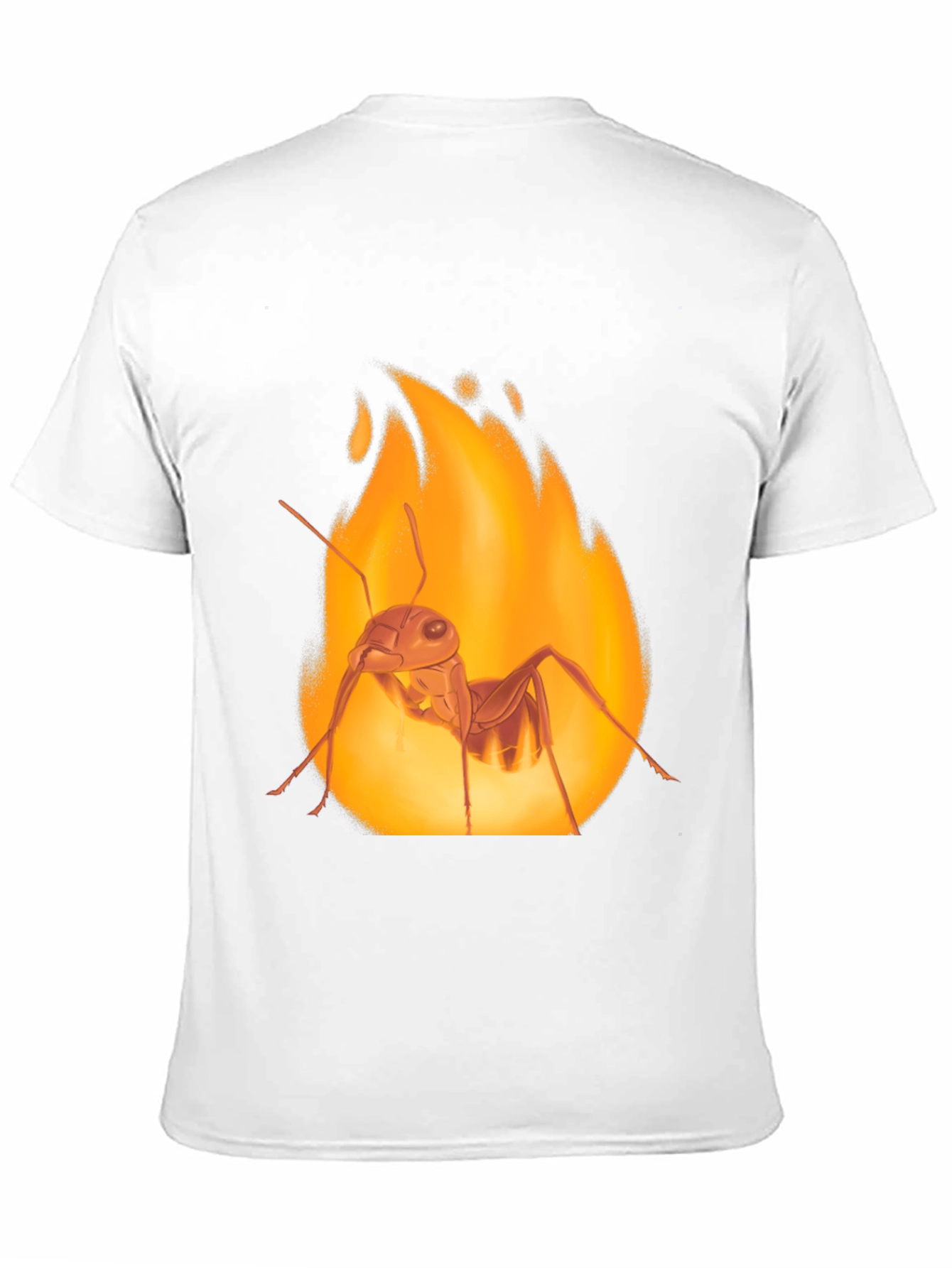 Fiery Ant Graphic Tee - Bold Black Cotton T-Shirt