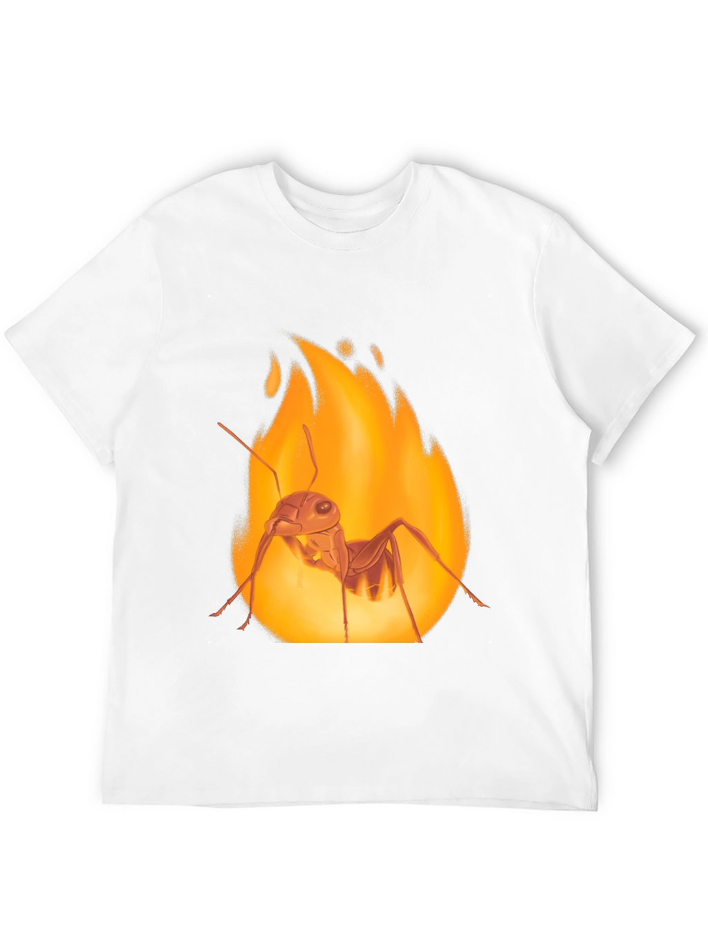 Fiery Ant Graphic Tee - Bold Black Cotton T-Shirt