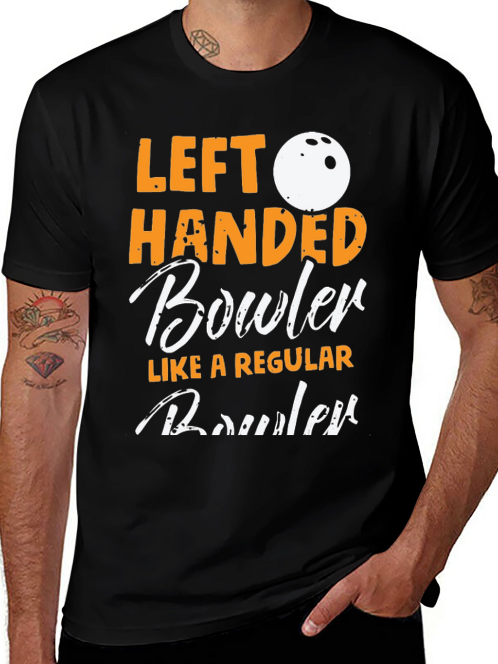 Left Handed Bowler Graphic Tee
