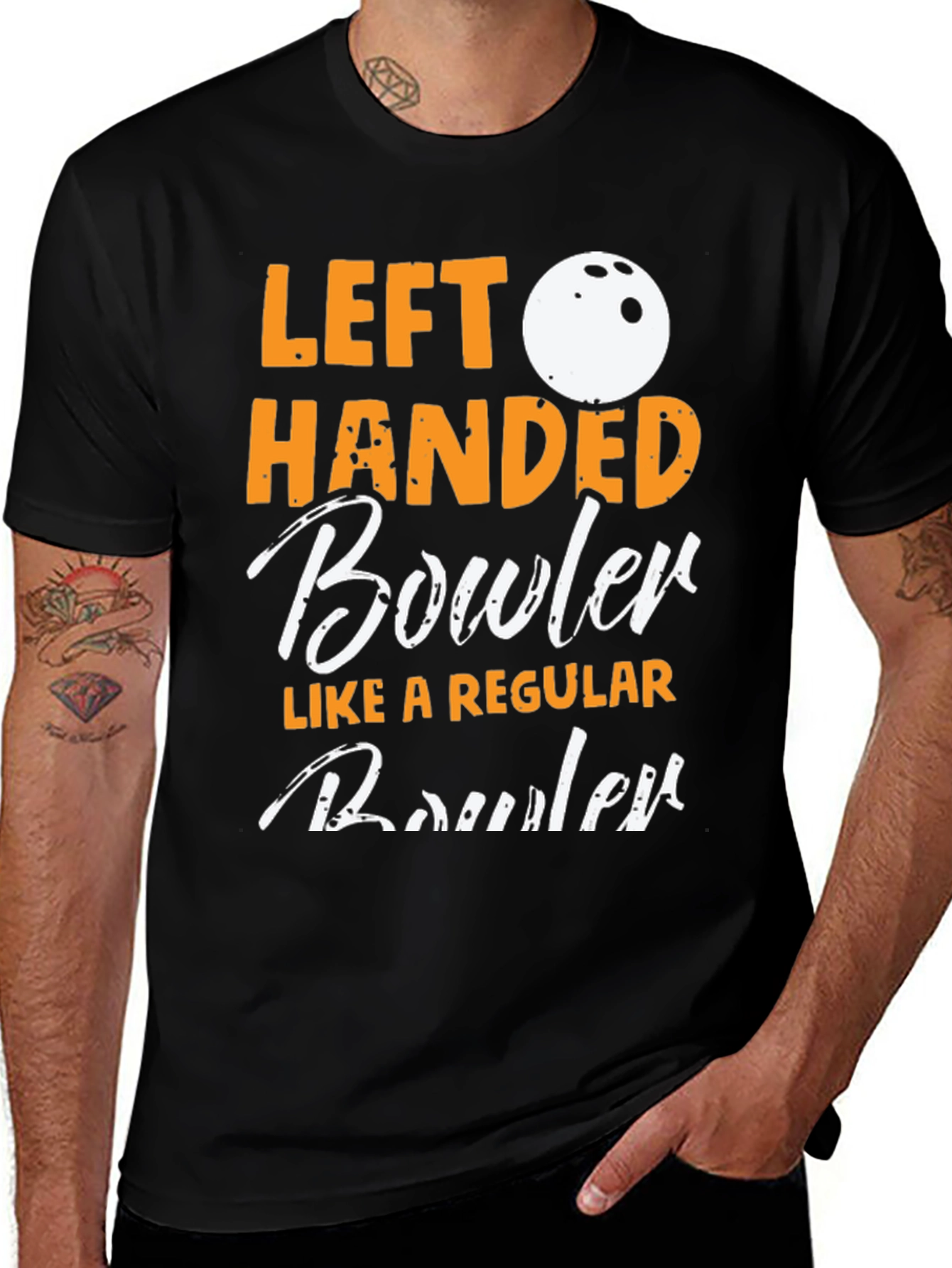Left Handed Bowler Graphic Tee
