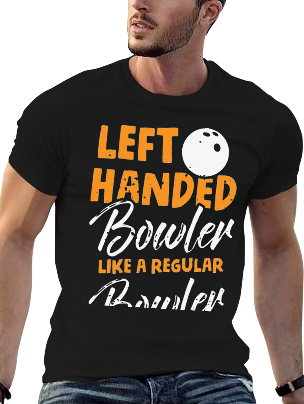 Left Handed Bowler Graphic Tee
