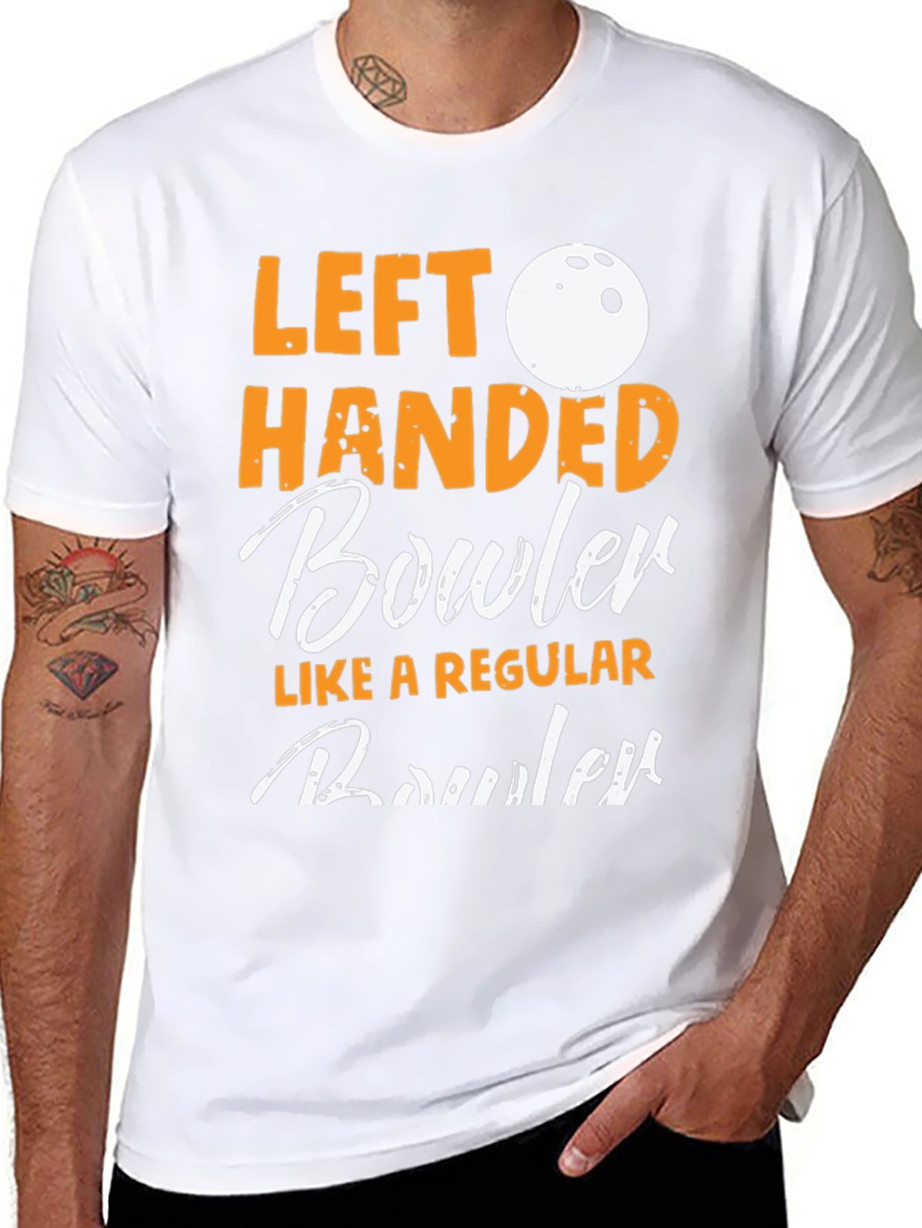 Left Handed Bowler Graphic Tee