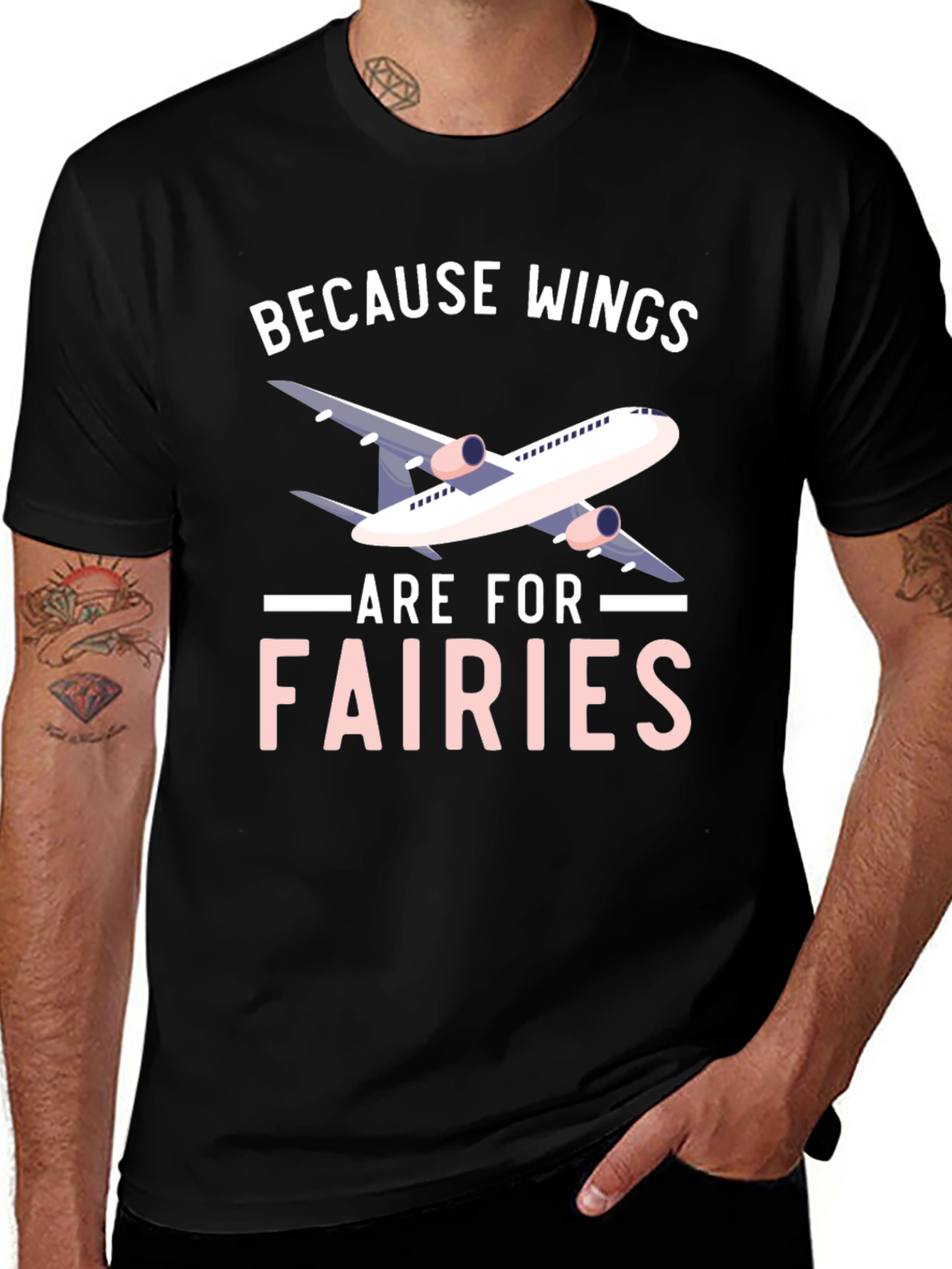 Wings are for Fairies T-shirt - Airplane Design
