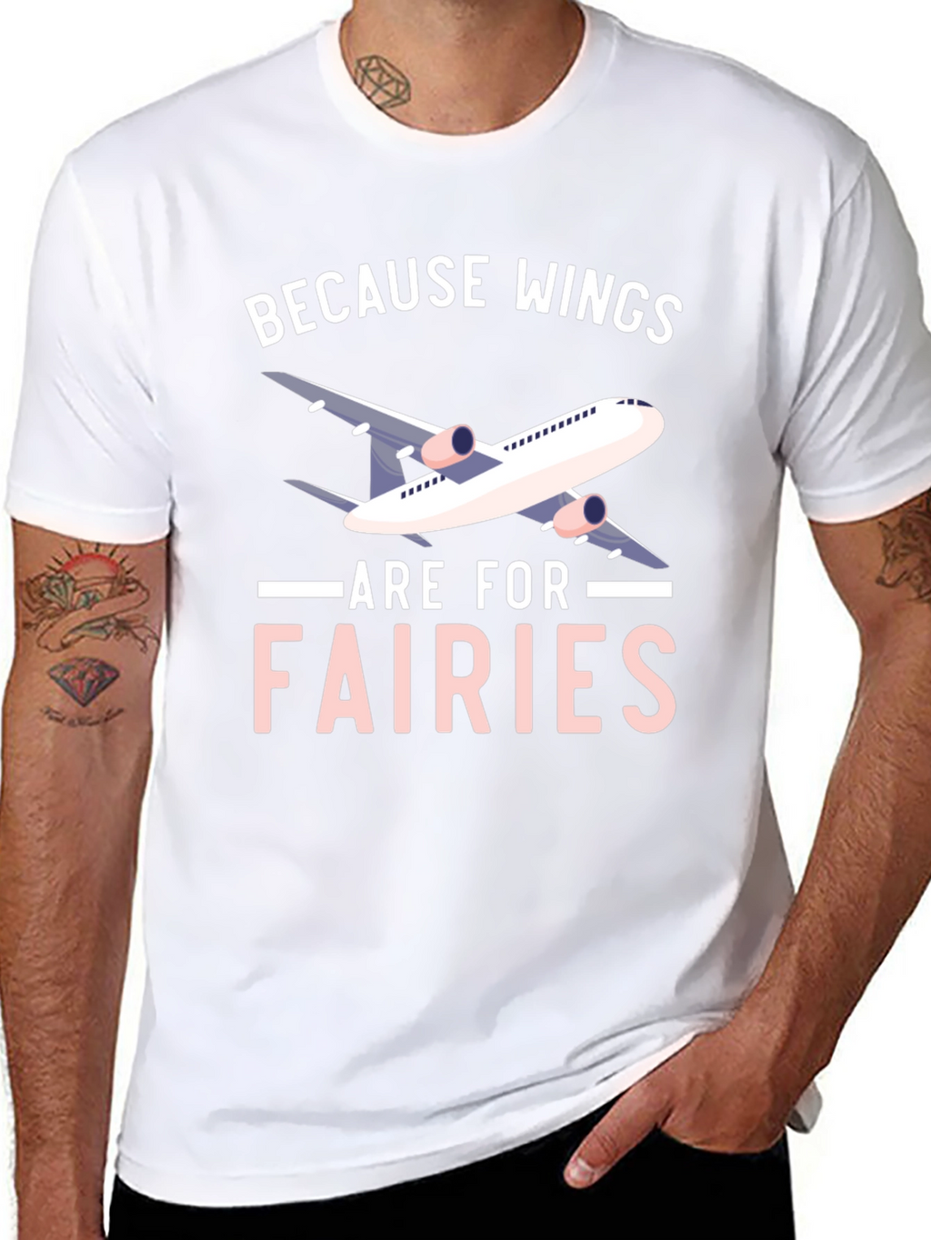 Wings are for Fairies T-shirt - Airplane Design