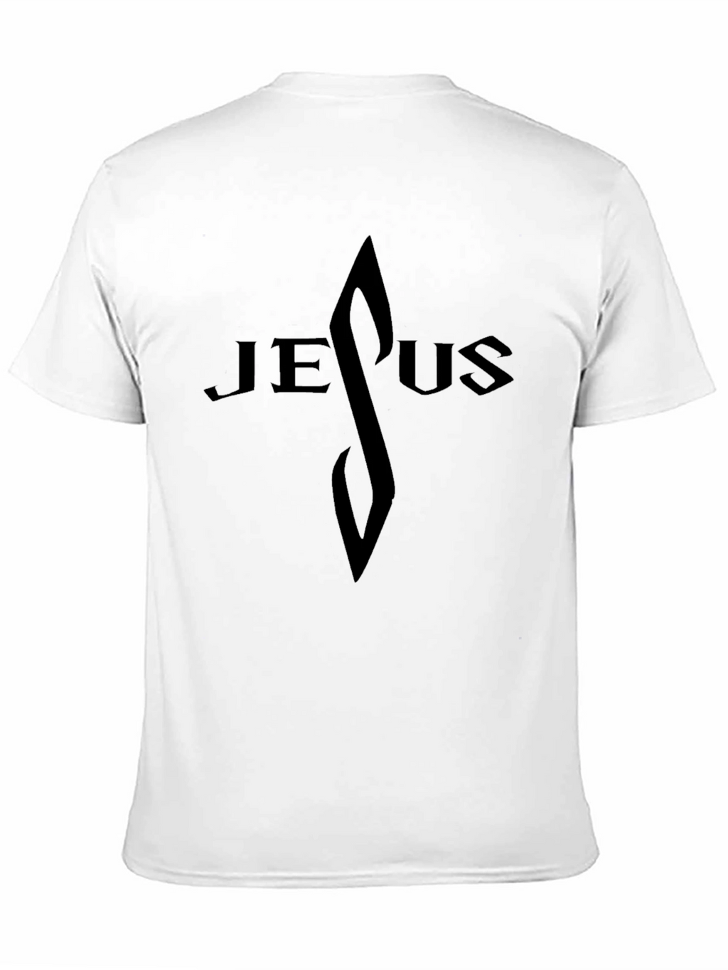 Jesus Graphic Print Black T-Shirt