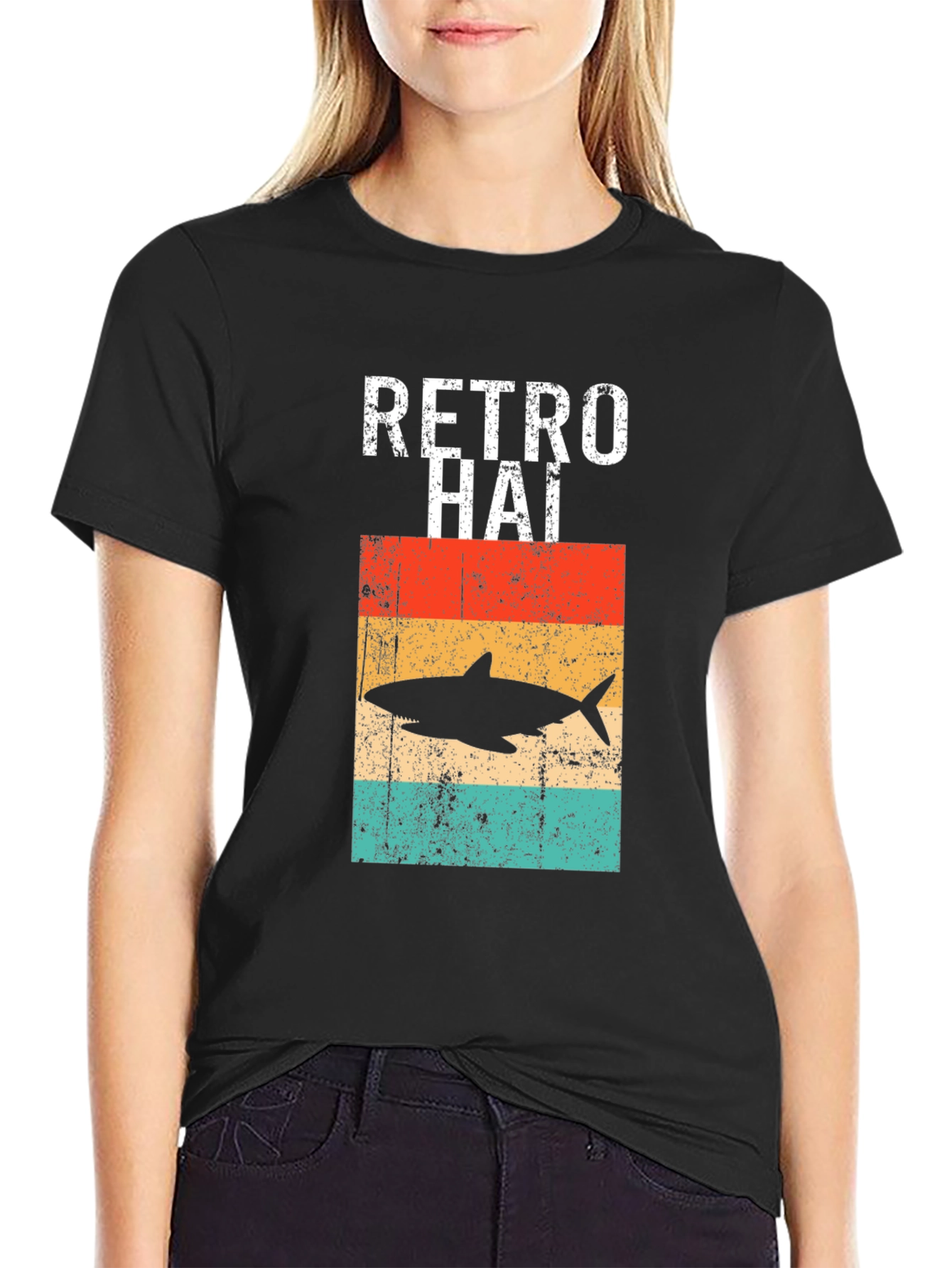 Retro Shark T-Shirt - Vintage Ocean Style