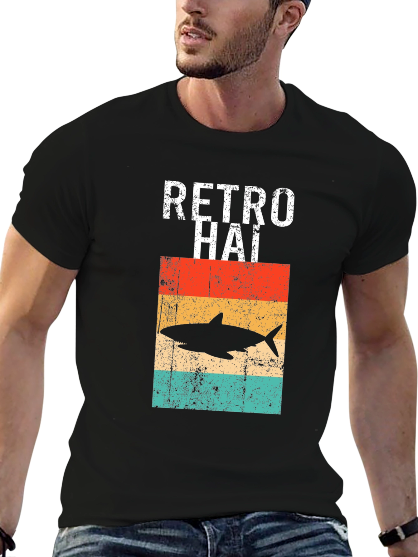 Retro Shark T-Shirt - Vintage Ocean Style