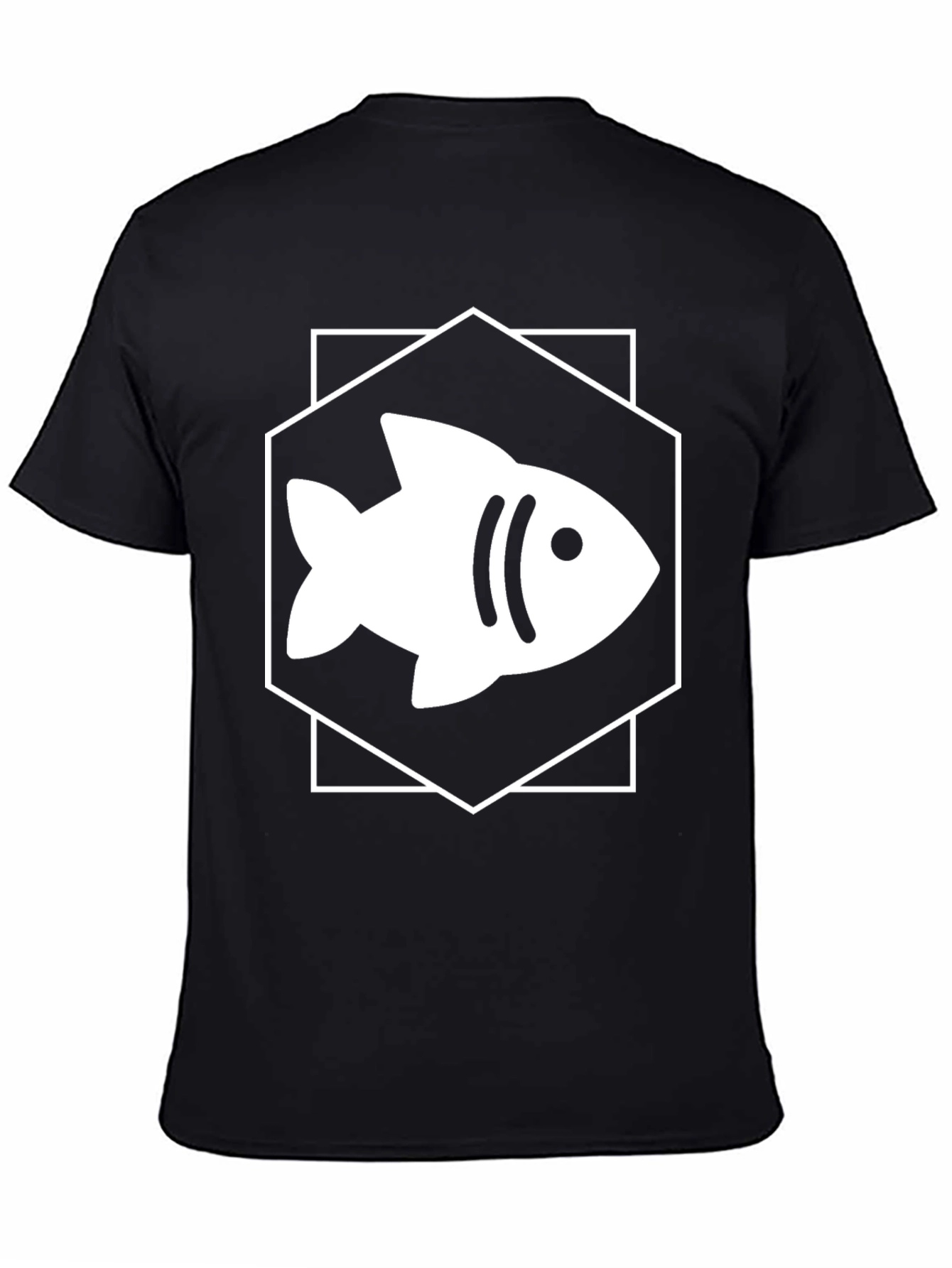 Fish Graphic Tee - Hexagon Design