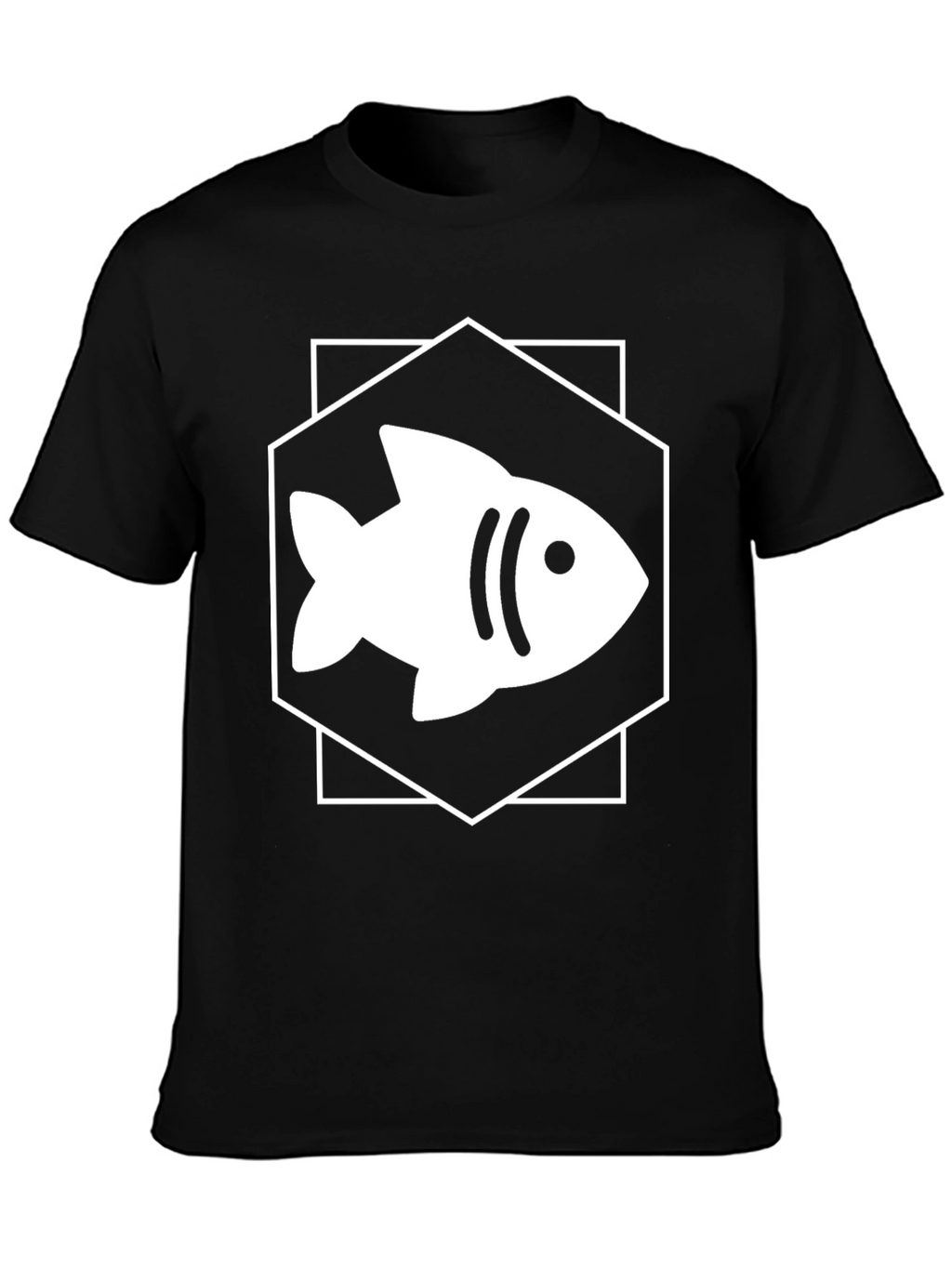 Fish Graphic Tee - Hexagon Design