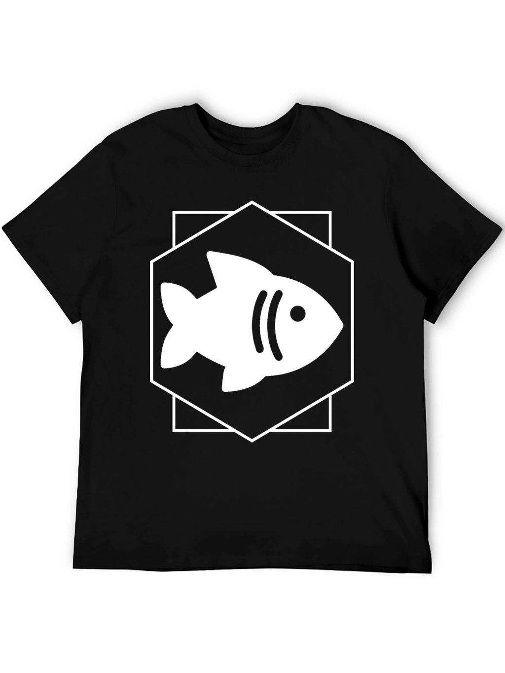 Fish Graphic Tee - Hexagon Design
