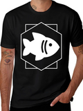 Fish Graphic Tee - Hexagon Design