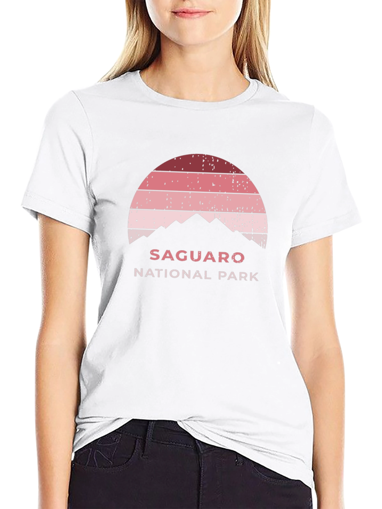 Saguaro National Park Retro Sunset Graphic Tee