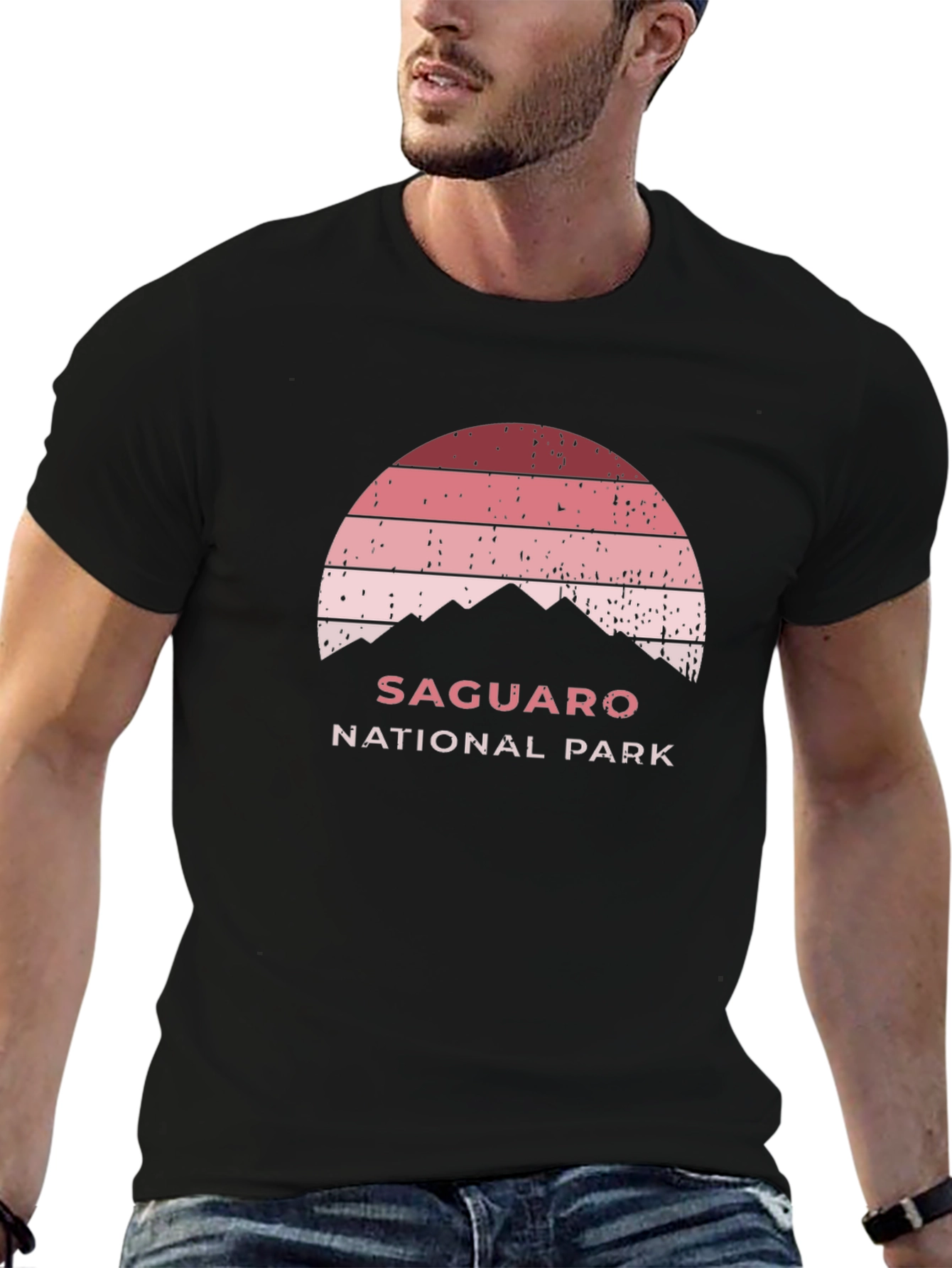Saguaro National Park Retro Sunset Graphic Tee