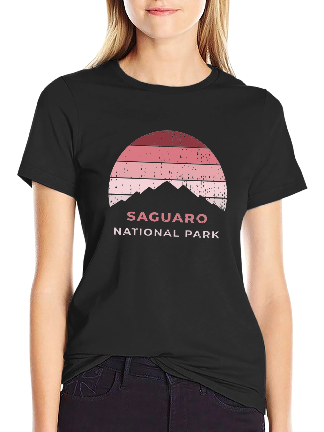Saguaro National Park Retro Sunset Graphic Tee