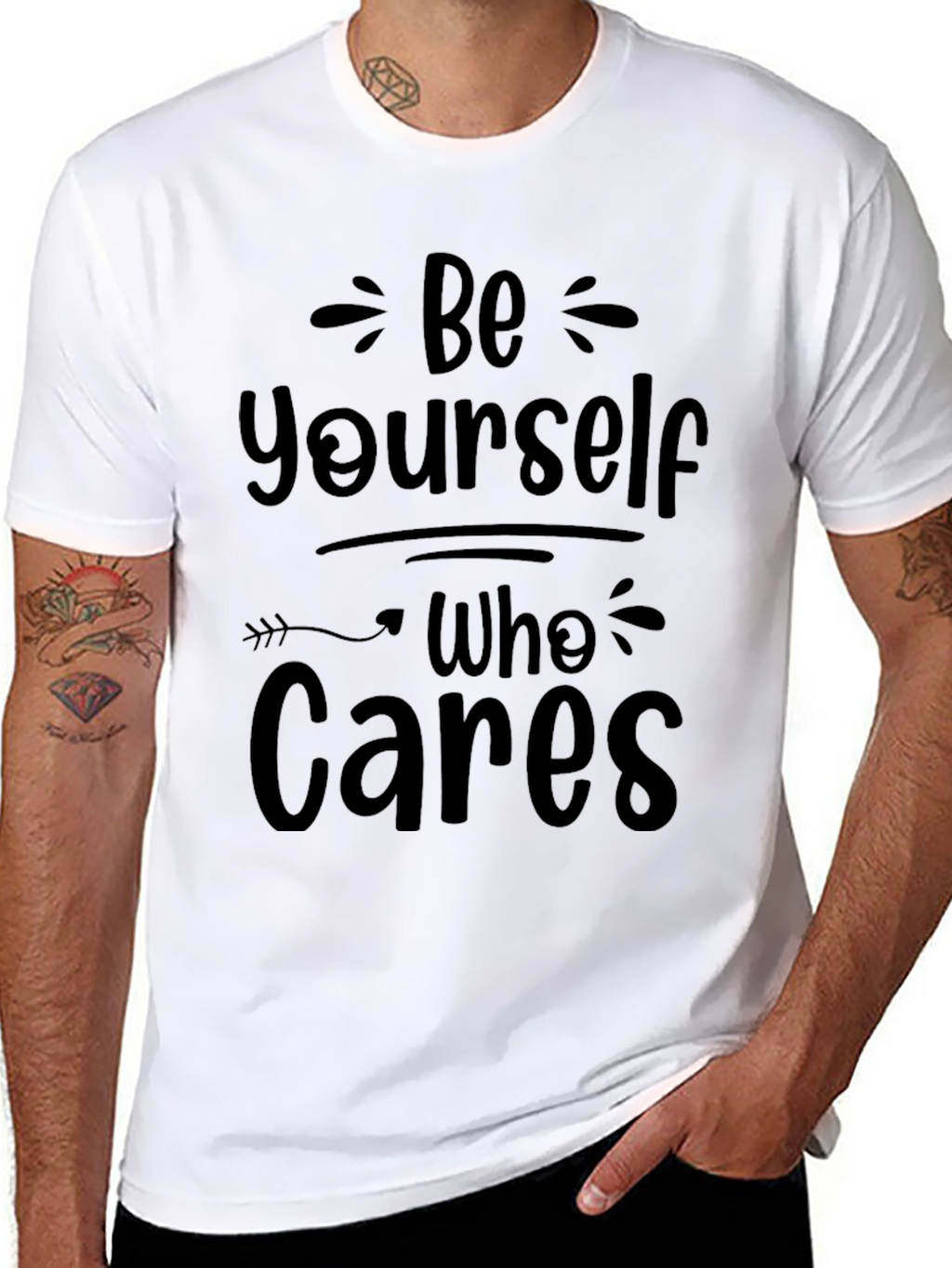 Be Yourself Who Cares Graphic T-Shirt