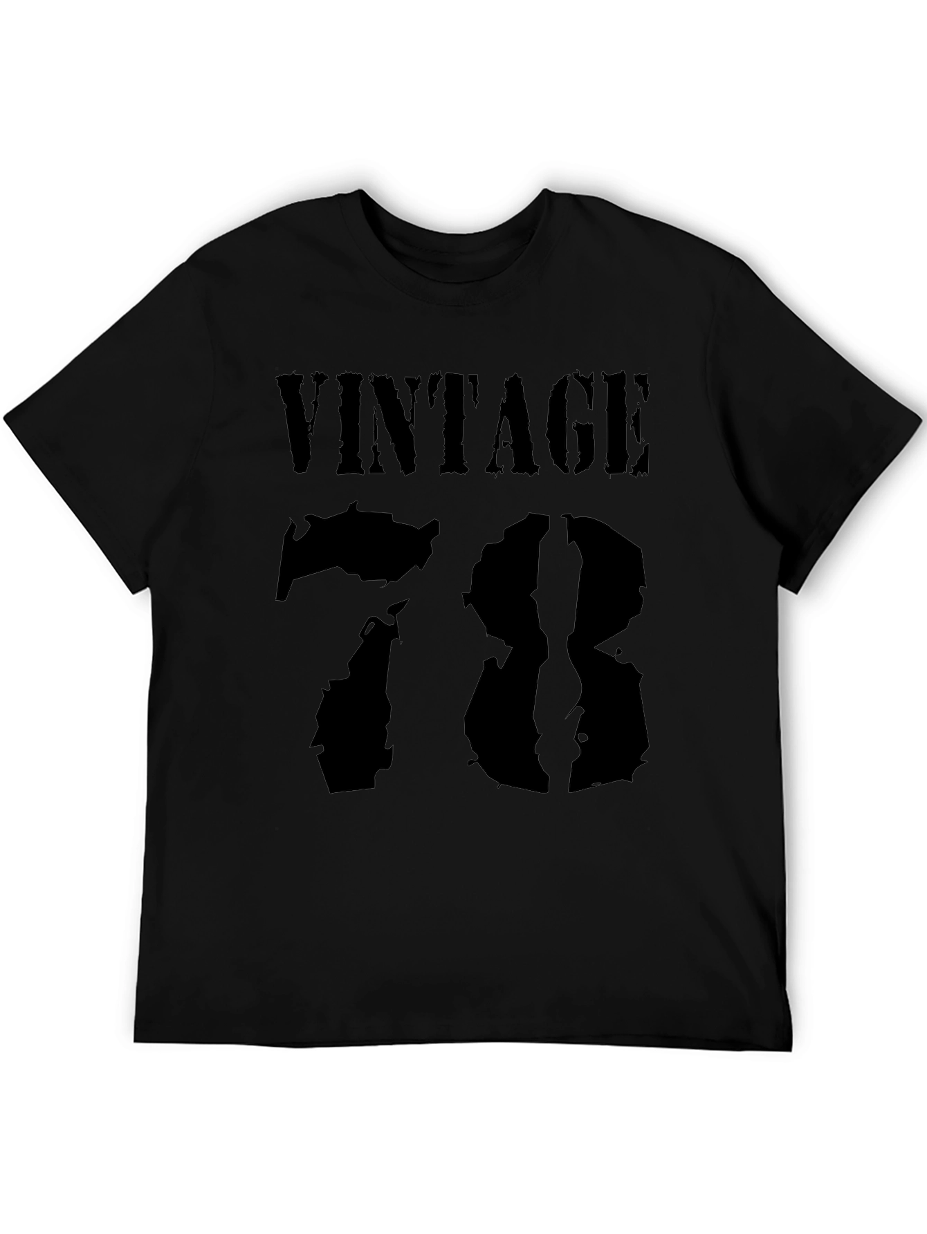 Vintage 78 Graphic Tee - Classic Black T-Shirt