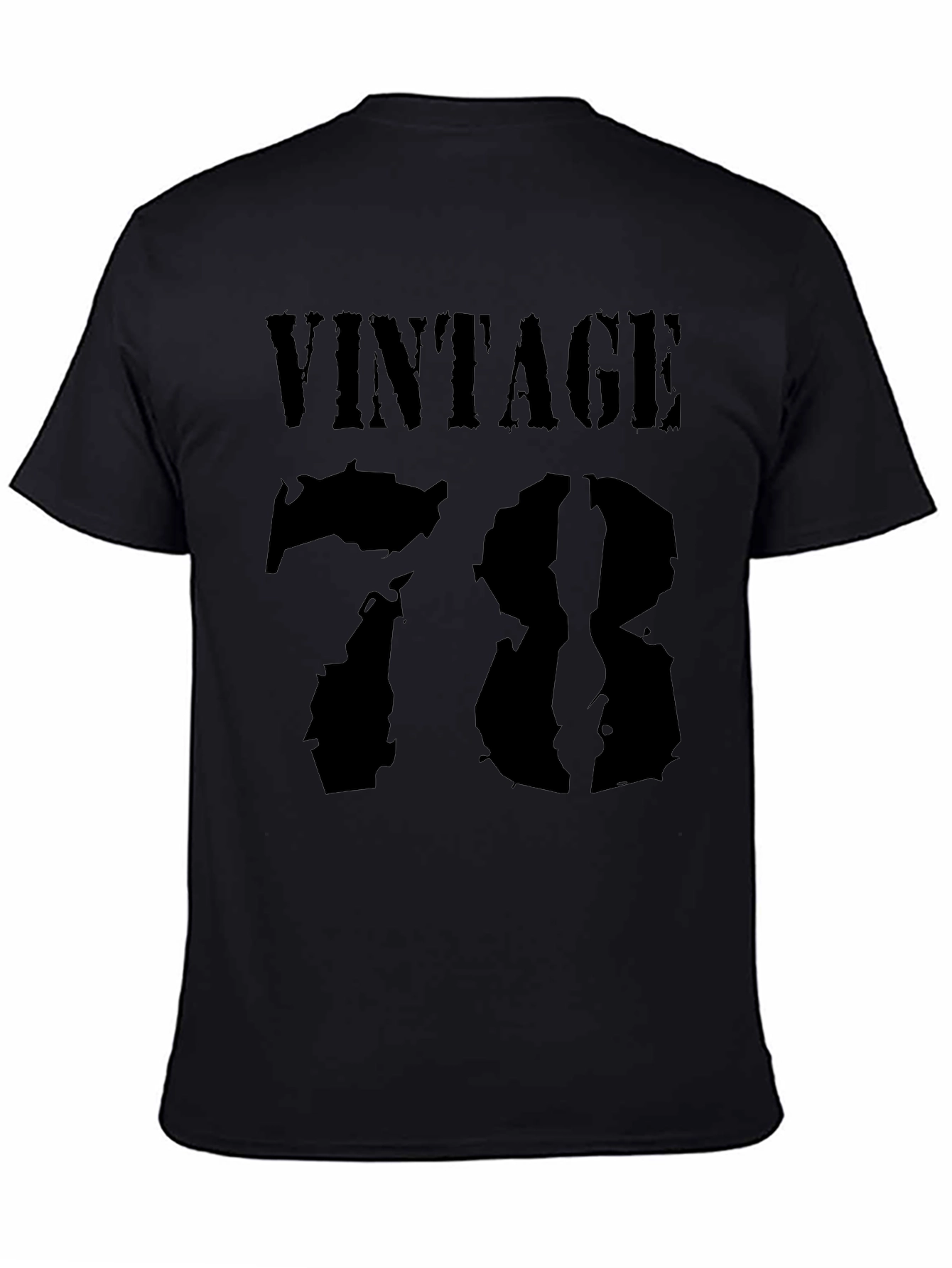 Vintage 78 Graphic Tee - Classic Black T-Shirt
