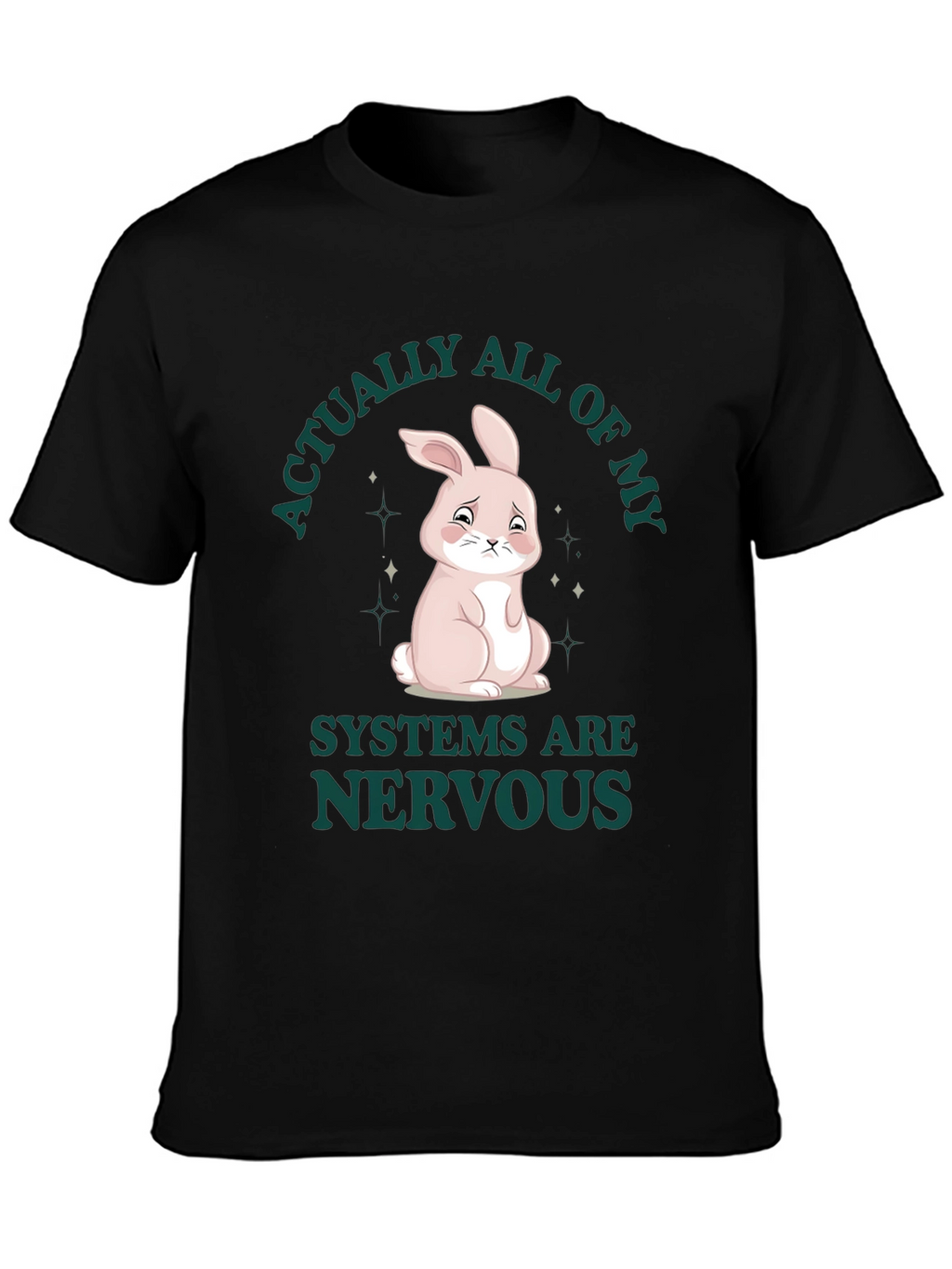 Nervous Bunny T-Shirt - Humorous Graphic Tee