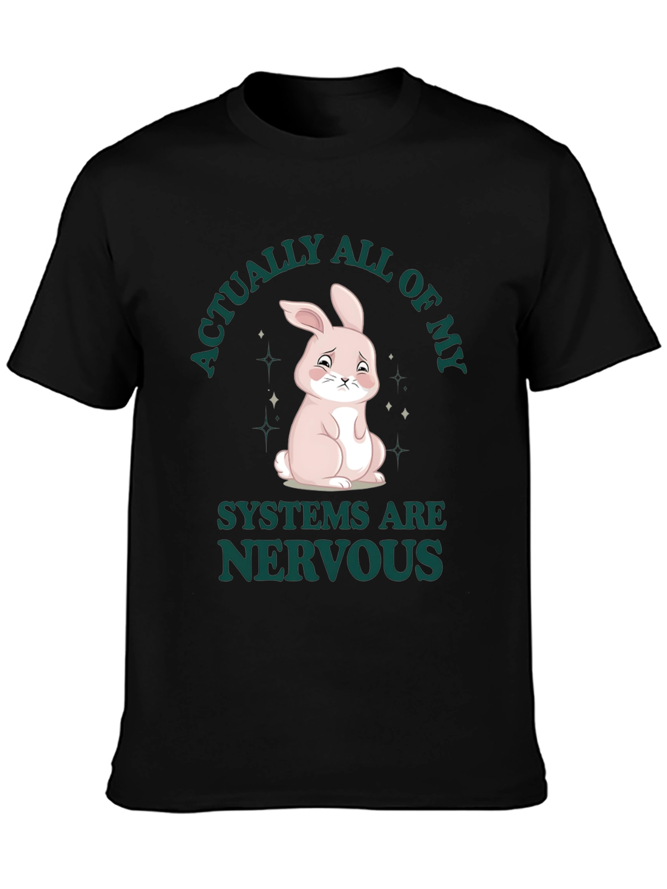 Nervous Bunny T-Shirt - Humorous Graphic Tee