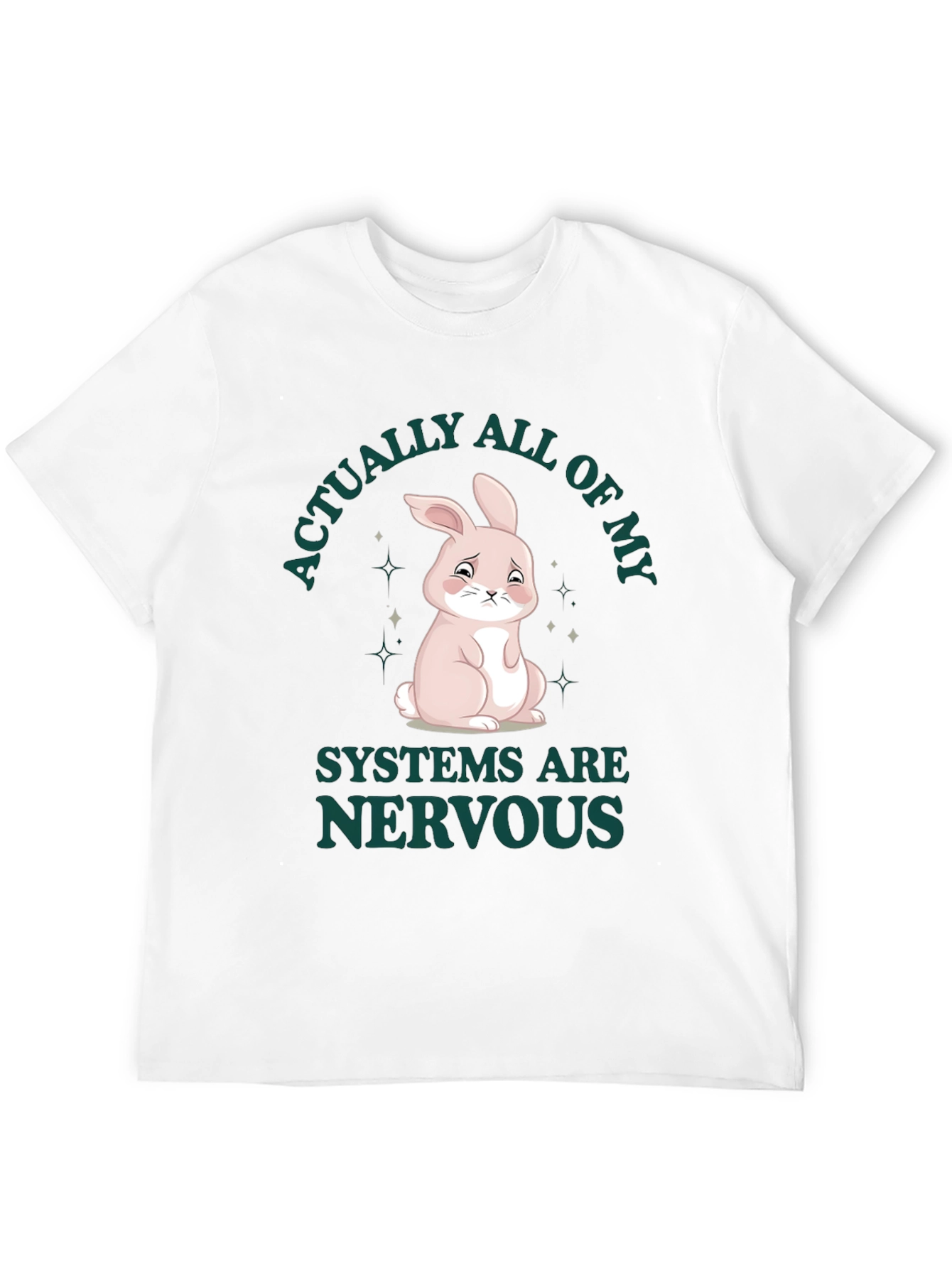 Nervous Bunny T-Shirt - Humorous Graphic Tee