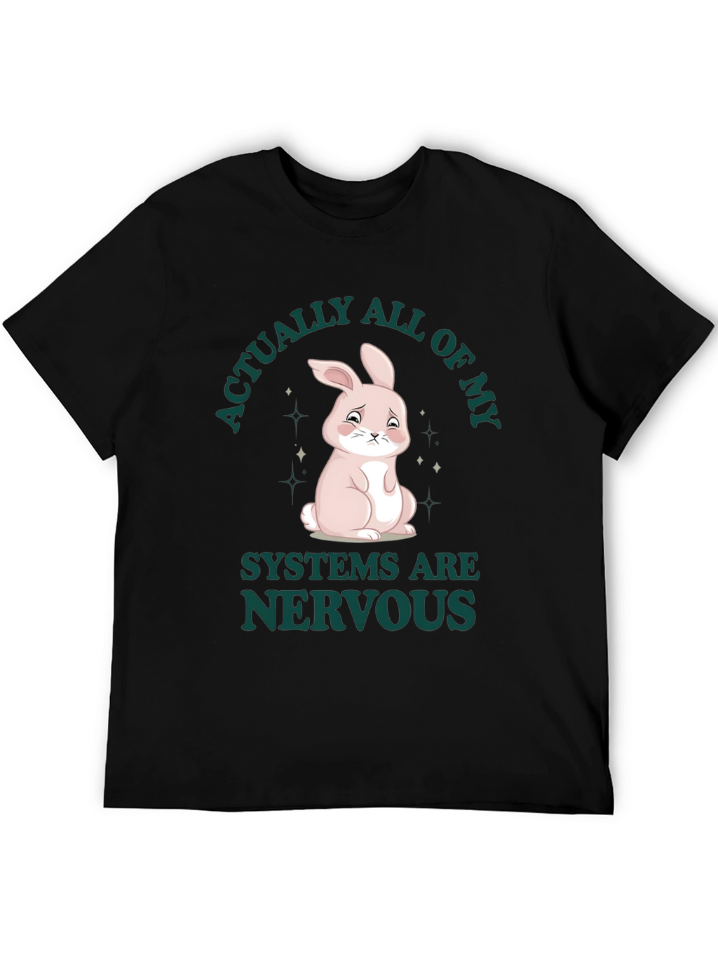 Nervous Bunny T-Shirt - Humorous Graphic Tee