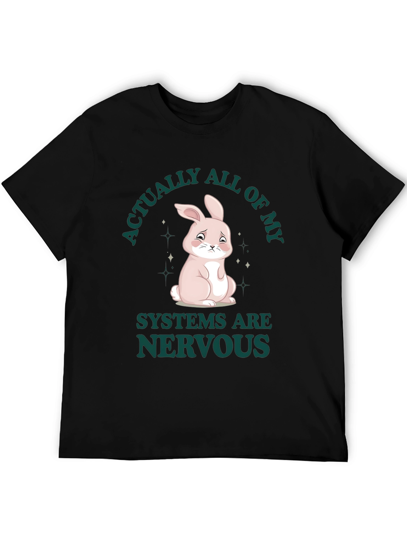 Nervous Bunny T-Shirt - Humorous Graphic Tee