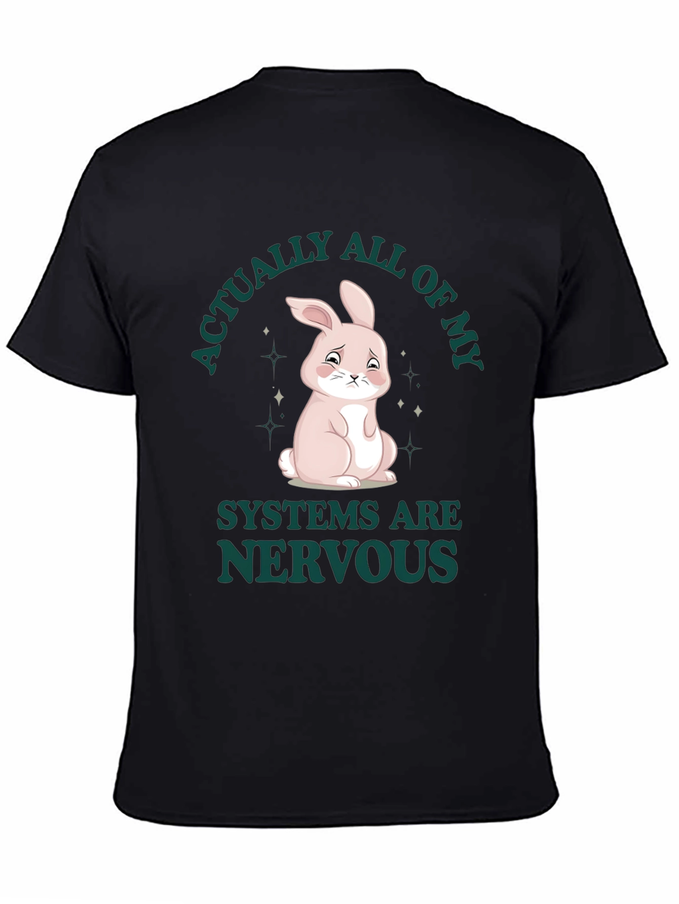 Nervous Bunny T-Shirt - Humorous Graphic Tee
