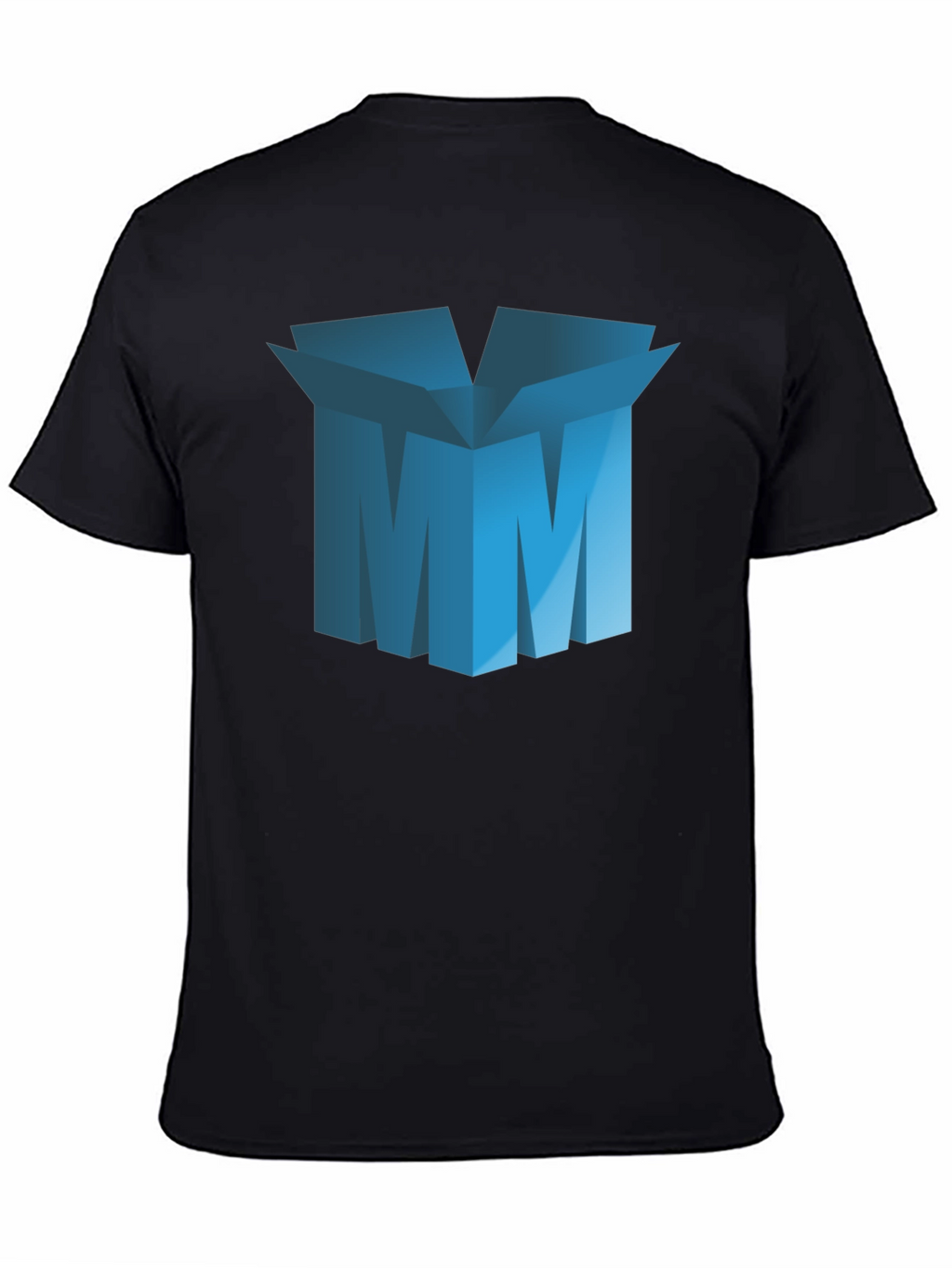 Abstract Blue Box Graphic T-Shirt