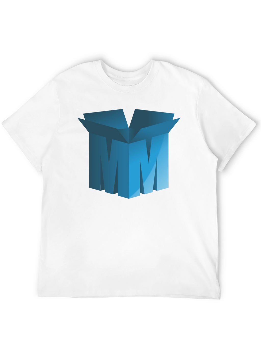 Abstract Blue Box Graphic T-Shirt
