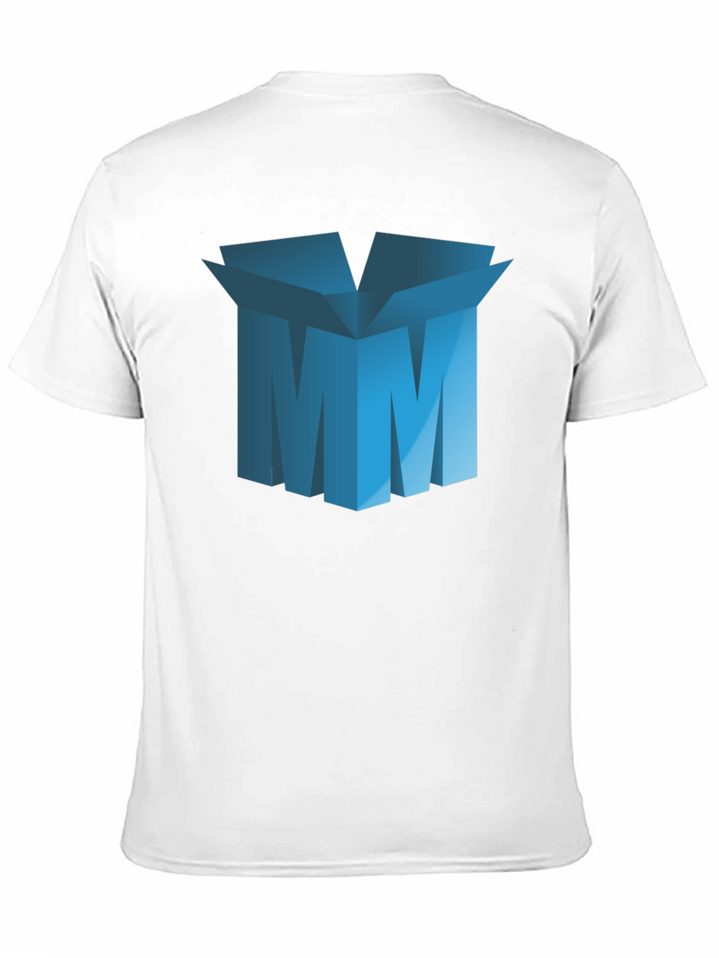 Abstract Blue Box Graphic T-Shirt