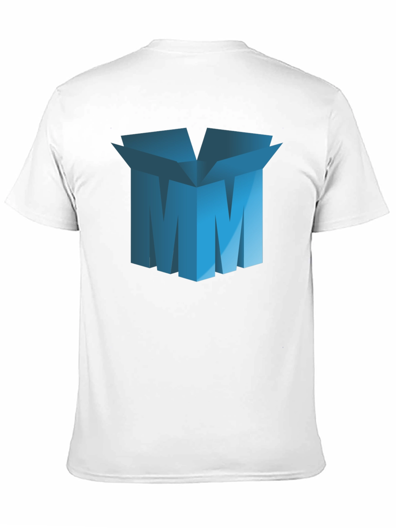Abstract Blue Box Graphic T-Shirt