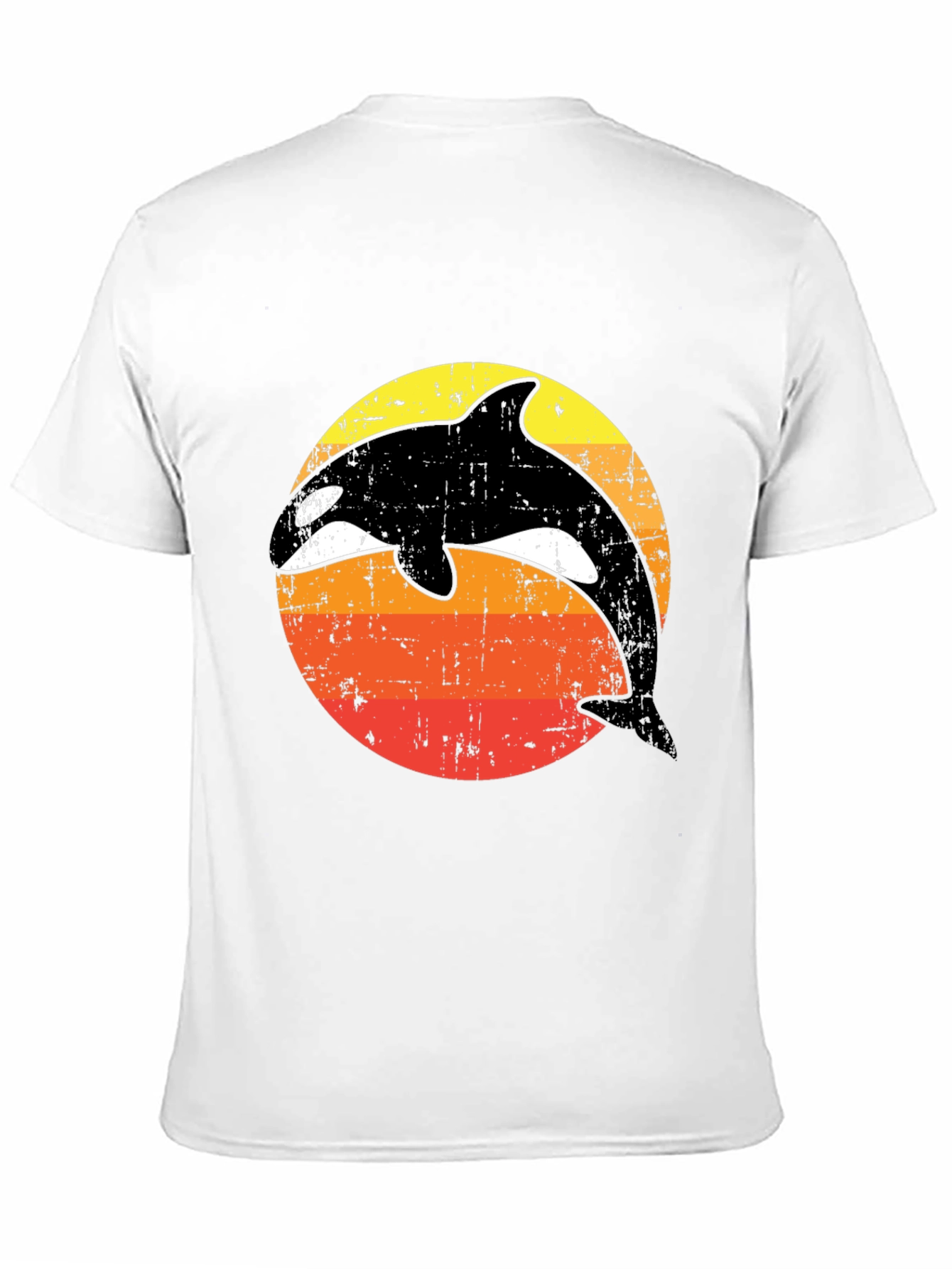 Vintage Orca Whale Sunset T-Shirt - Retro Killer Whale Tee