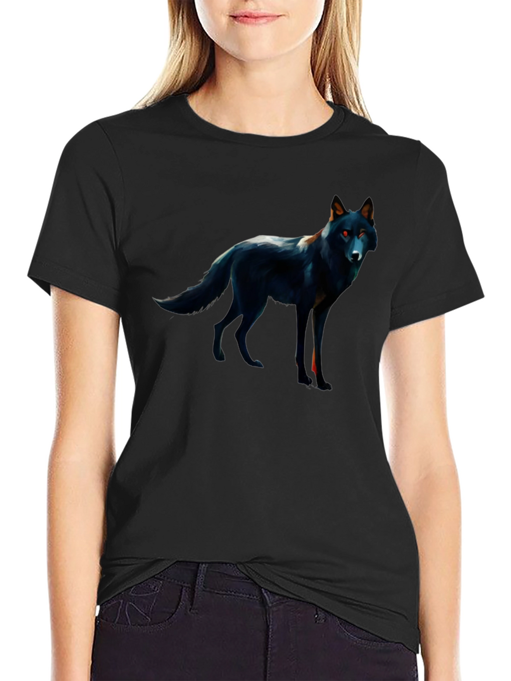 Black Wolf Graphic Tee - Mens