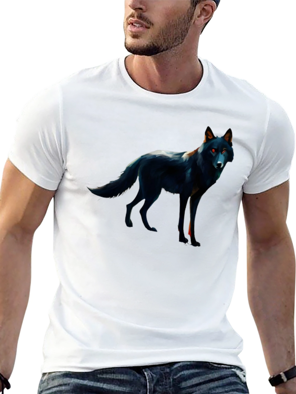 Black Wolf Graphic Tee - Mens