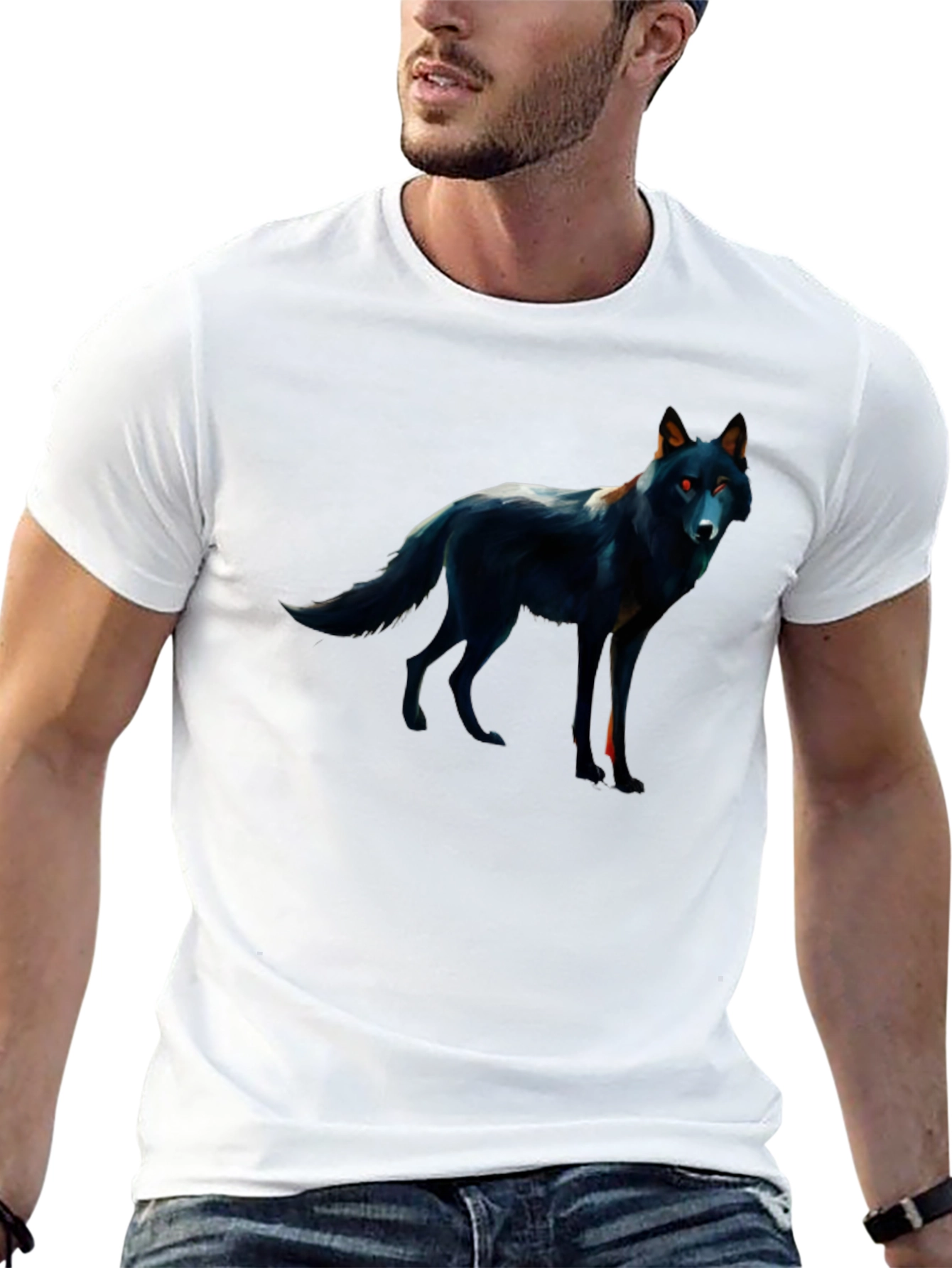 Black Wolf Graphic Tee - Mens