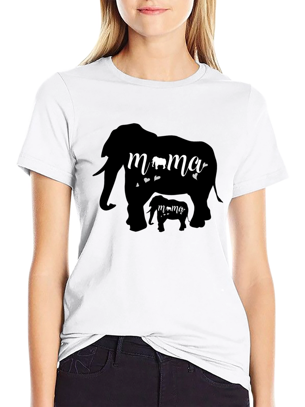 Mama Elephant Graphic Tee - Cute Family T-Shirt