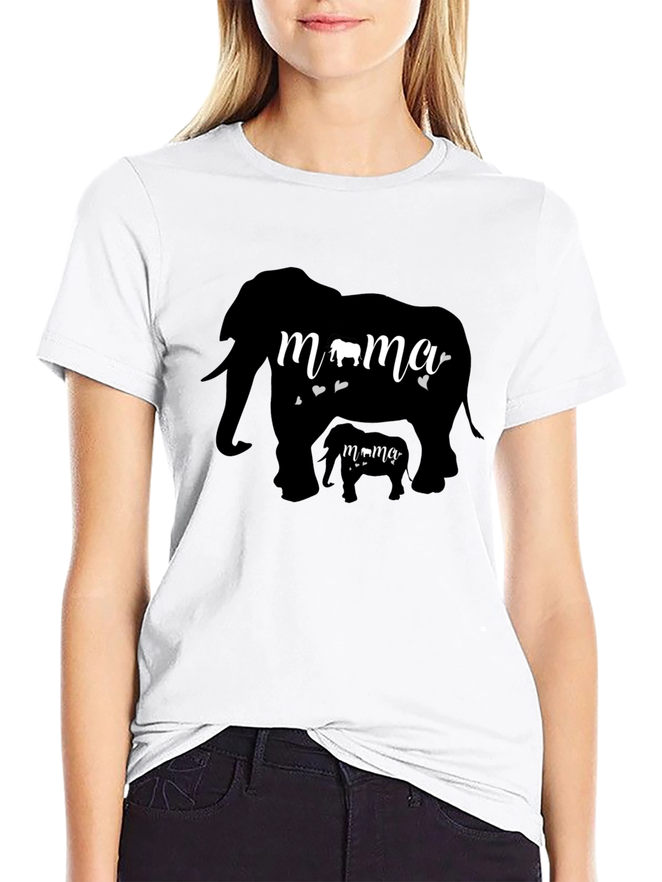 Mama Elephant Graphic Tee - Cute Family T-Shirt