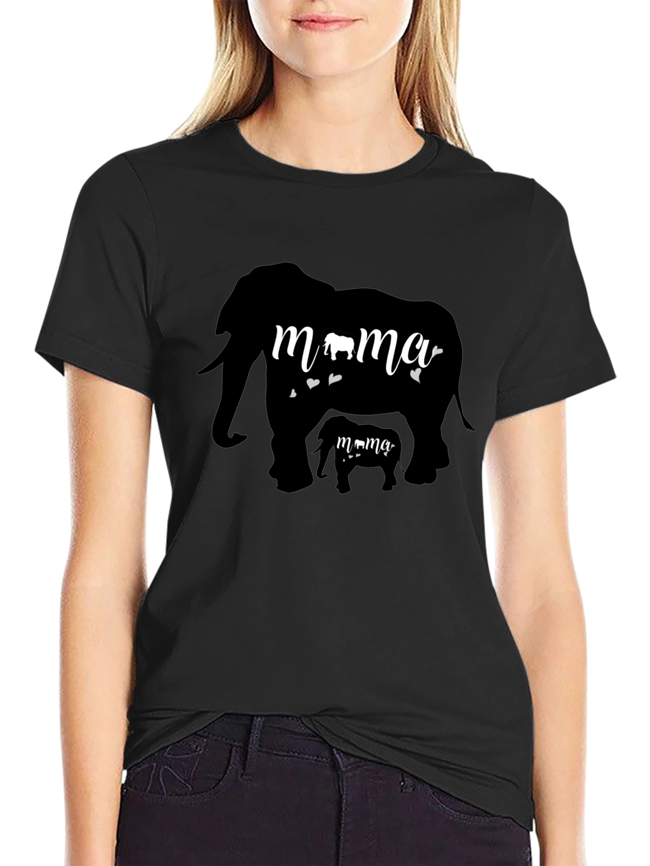 Mama Elephant Graphic Tee - Cute Family T-Shirt