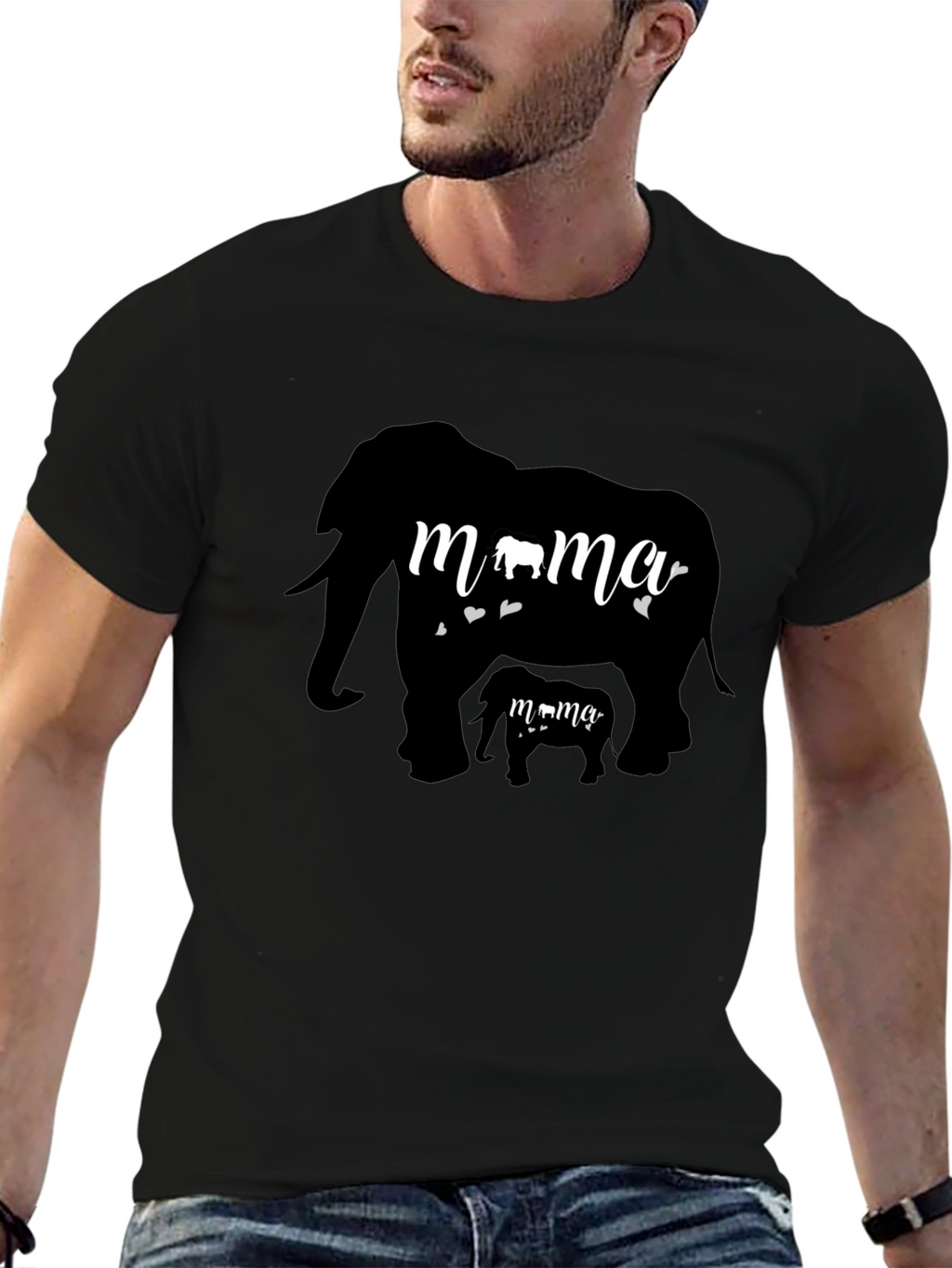 Mama Elephant Graphic Tee - Cute Family T-Shirt