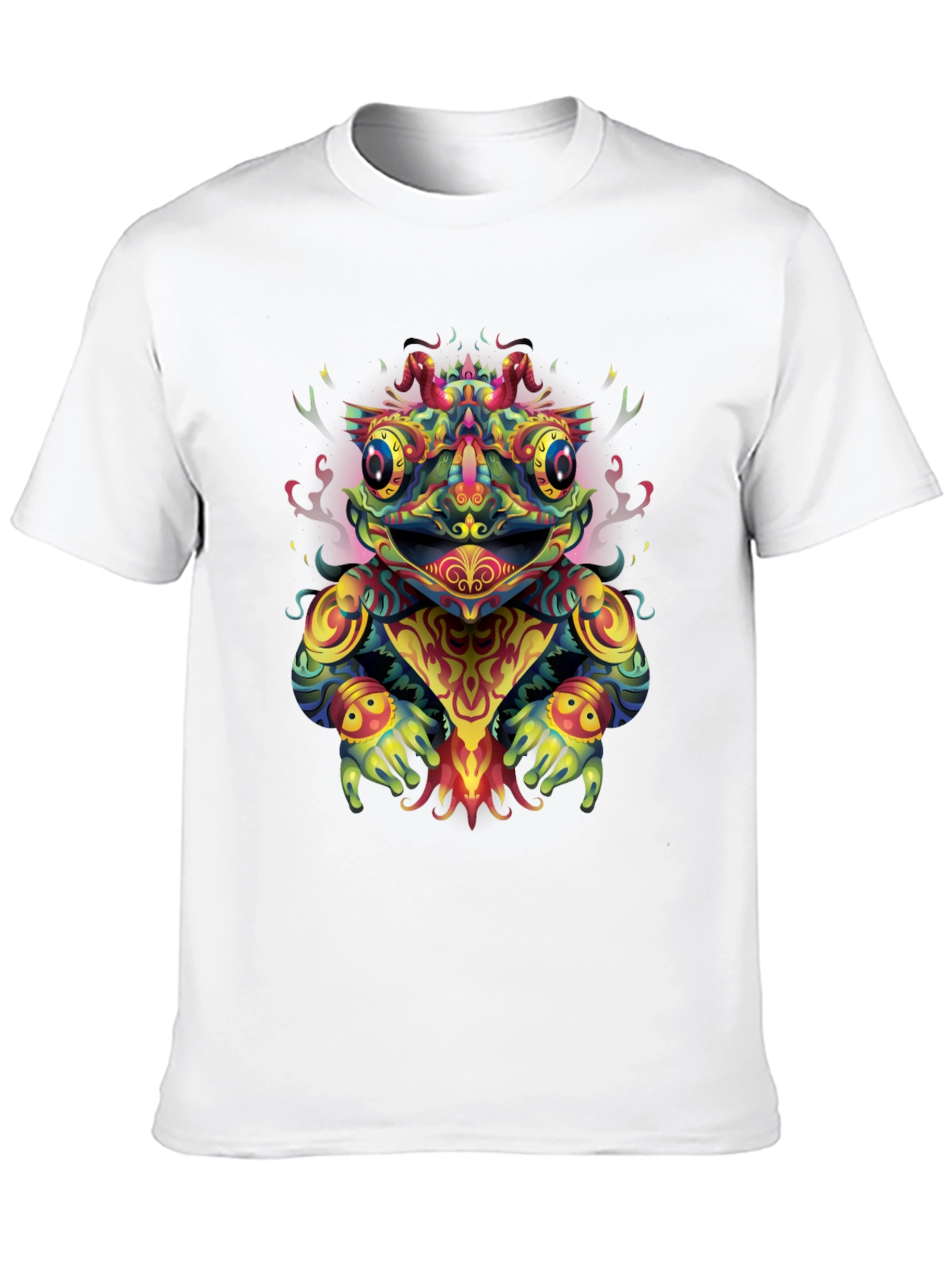 Psychedelic Frog Graphic Tee - Black T-Shirt