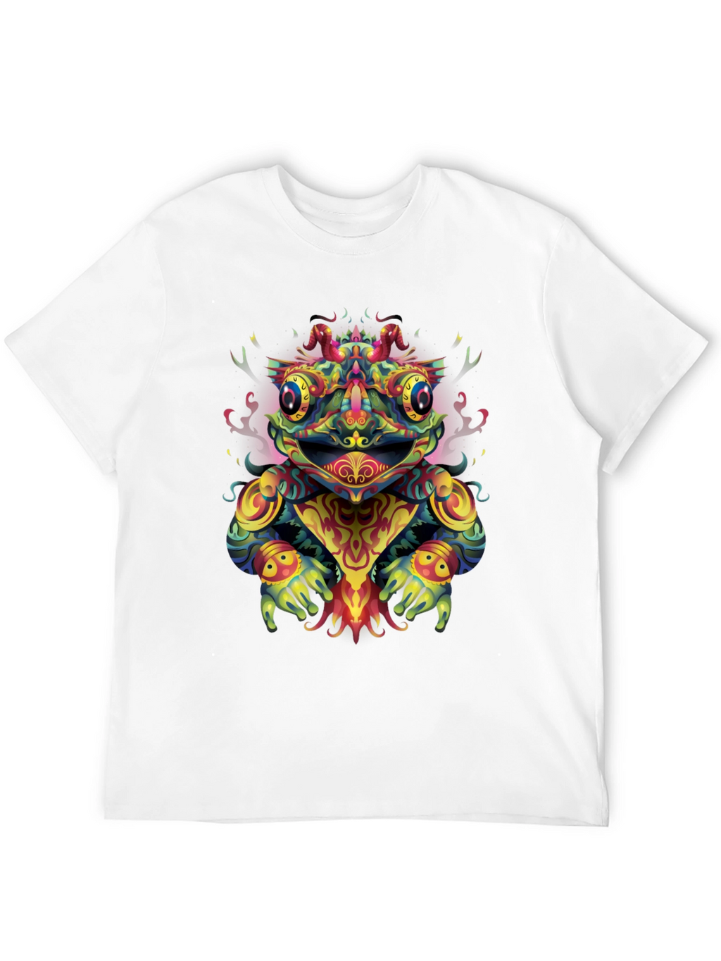 Psychedelic Frog Graphic Tee - Black T-Shirt